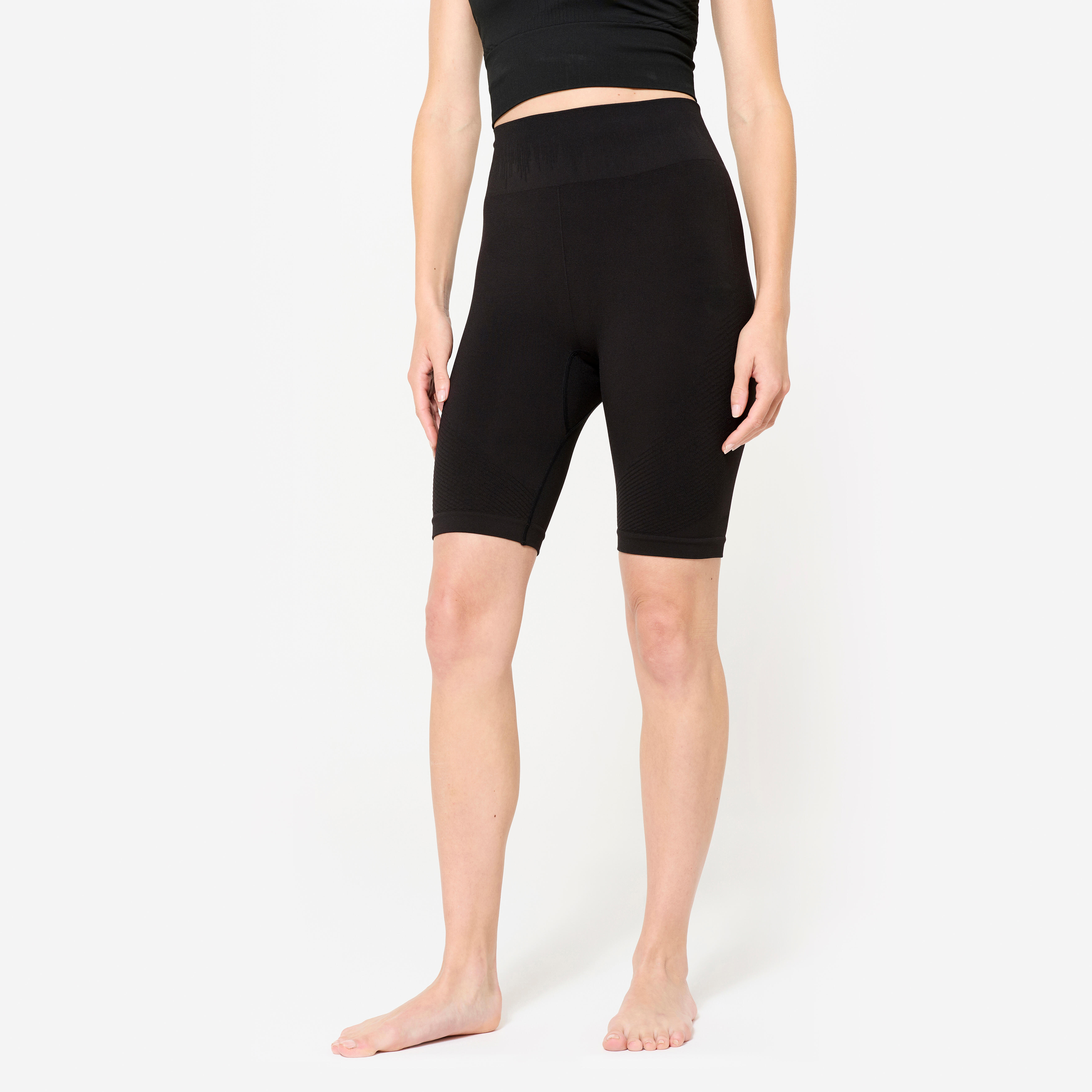 Womenâs Dynamic Yoga Biker Shorts - 500
