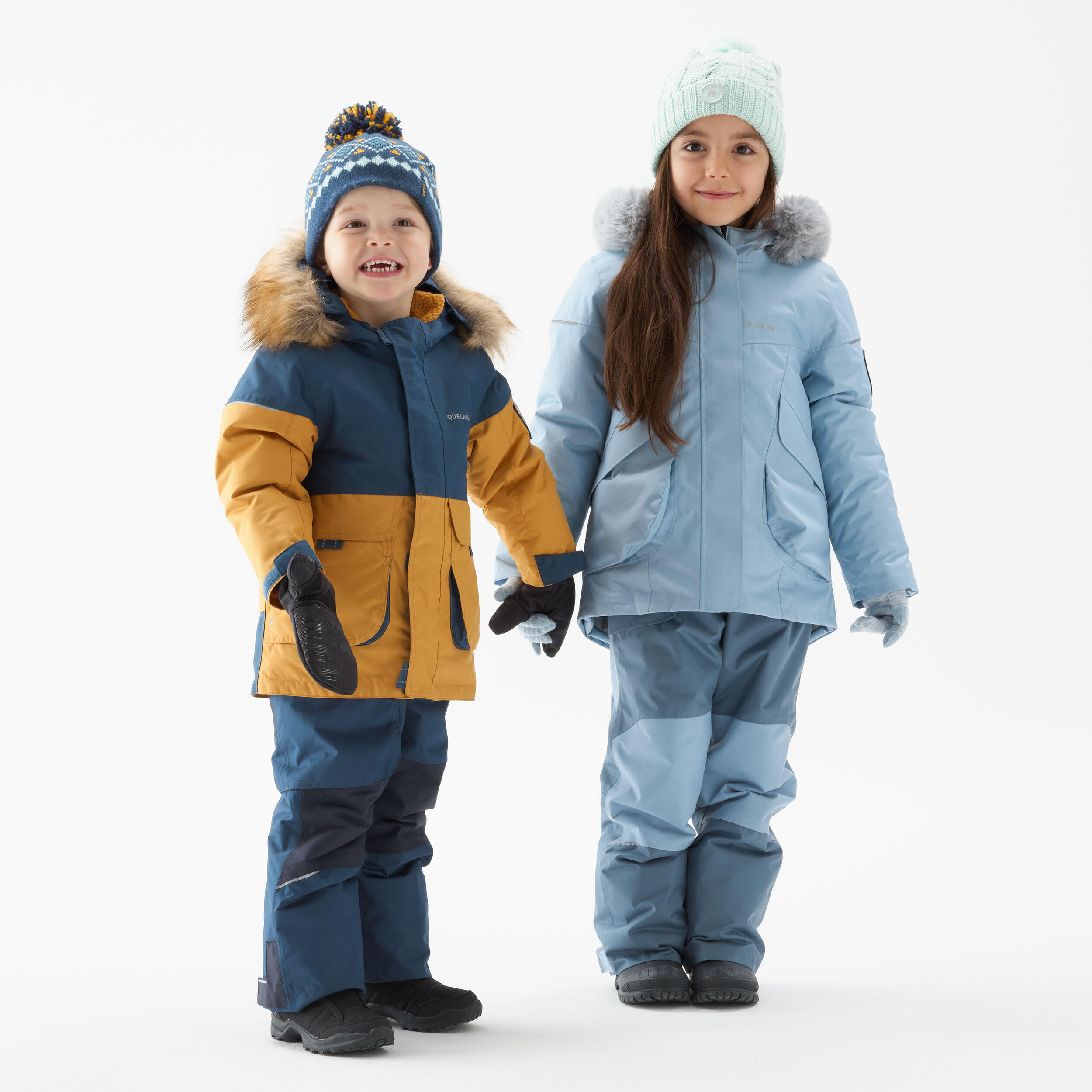 Kidsâ Warm and Waterproof Hiking Pants, SH 500 Mountain Age 2â6