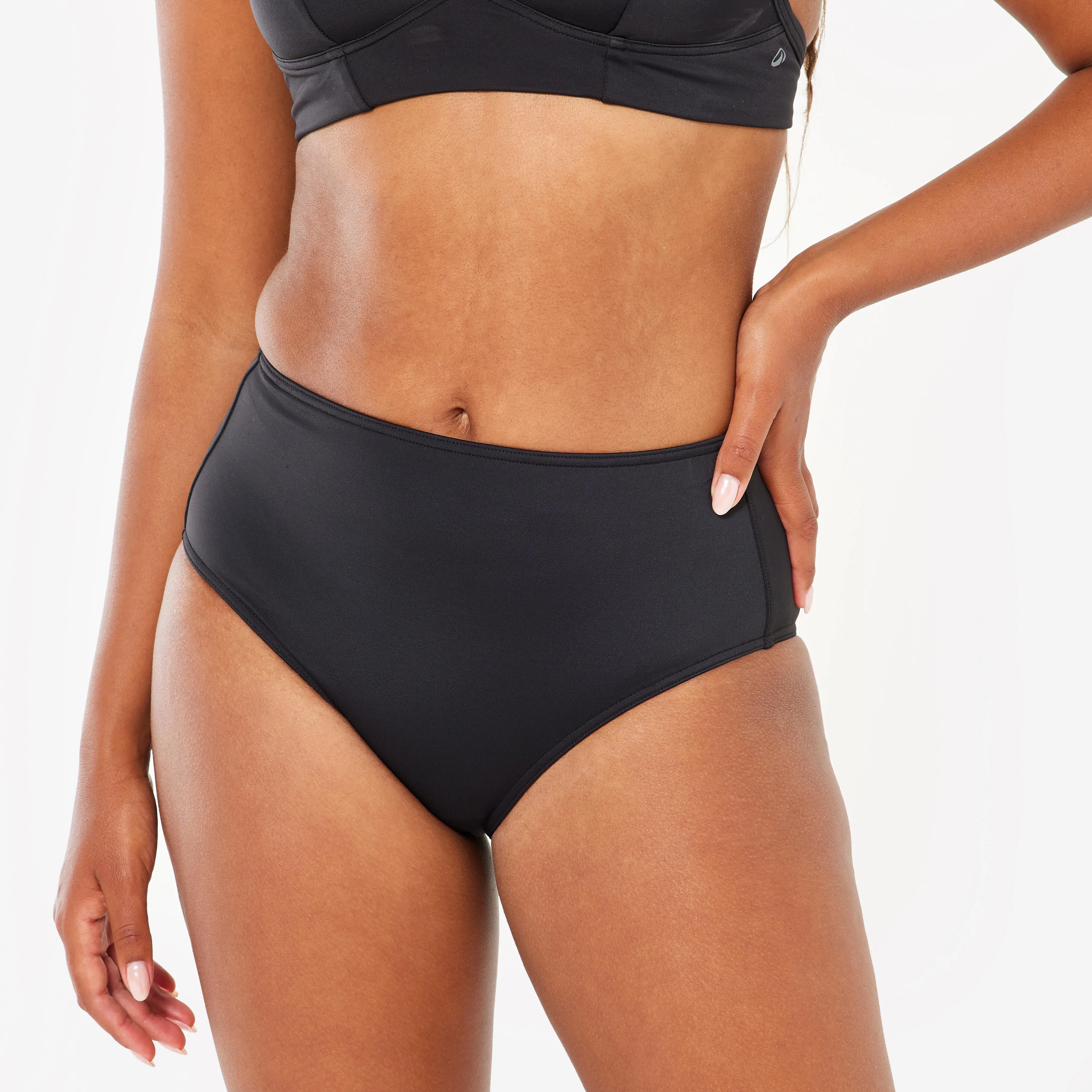 Womenâs High-Waist Surfing Bottoms - Romi Black