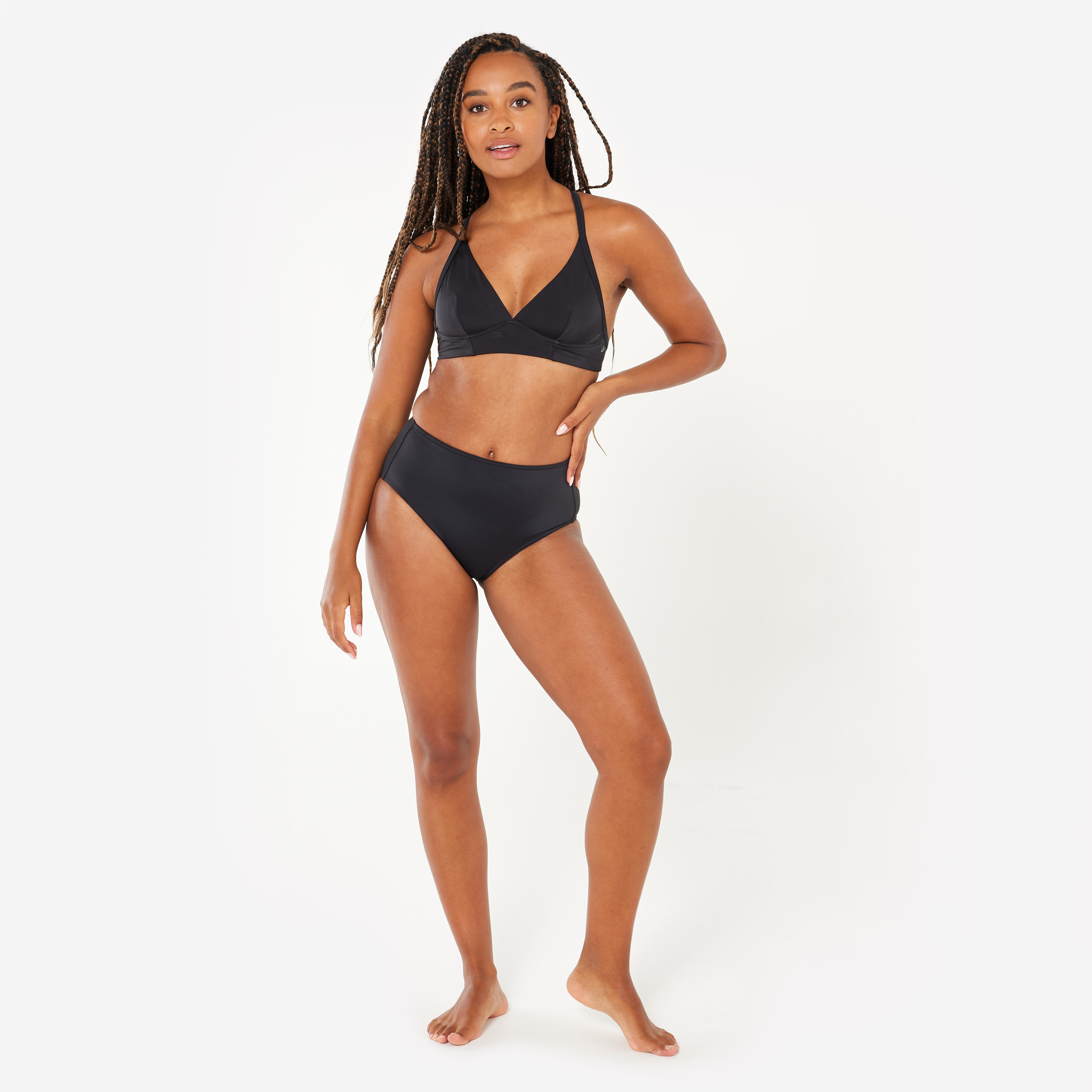 Womenâs High-Waist Surfing Bottoms - Romi Black