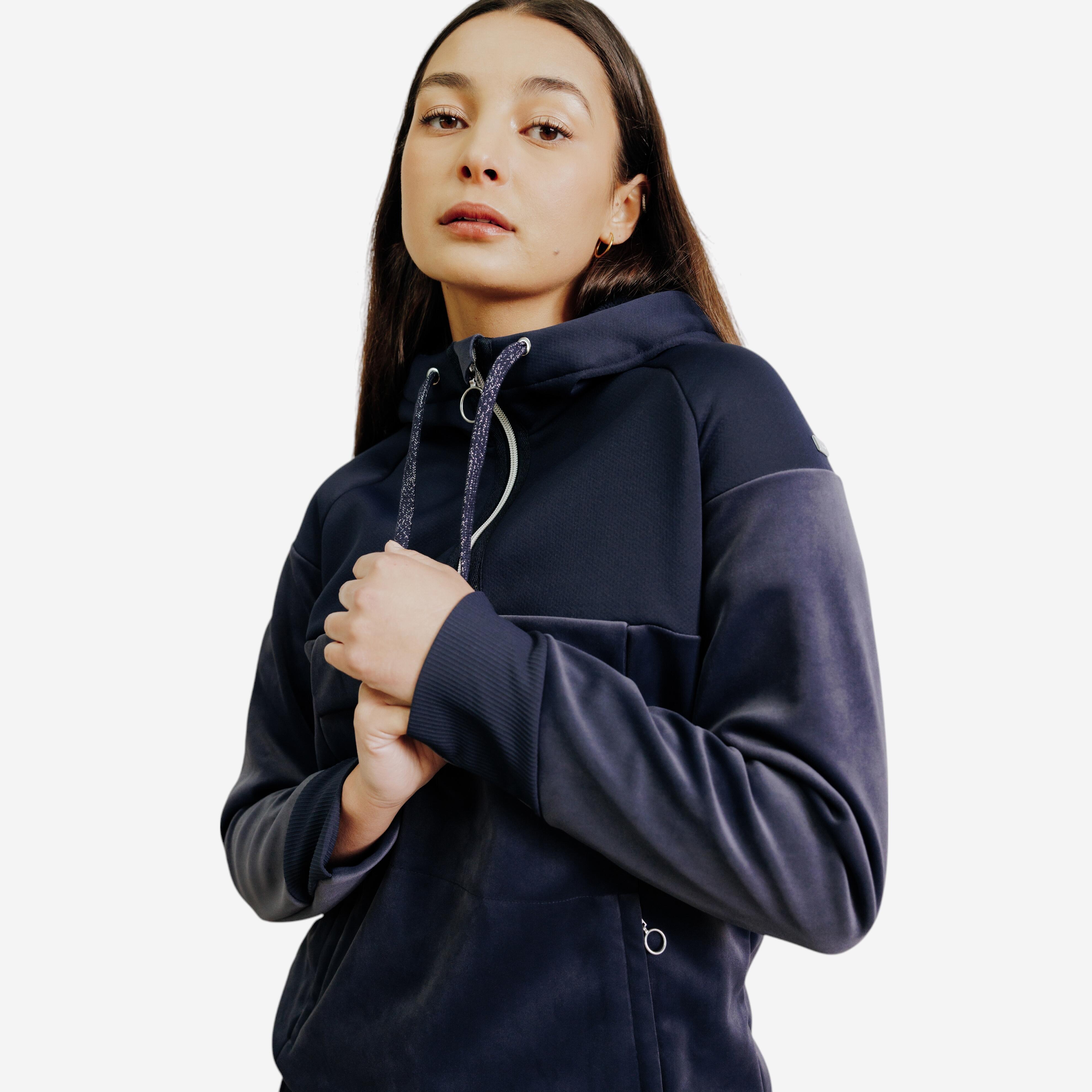 Womenâs Warm Horse Riding Sweatshirt - 900 Blue