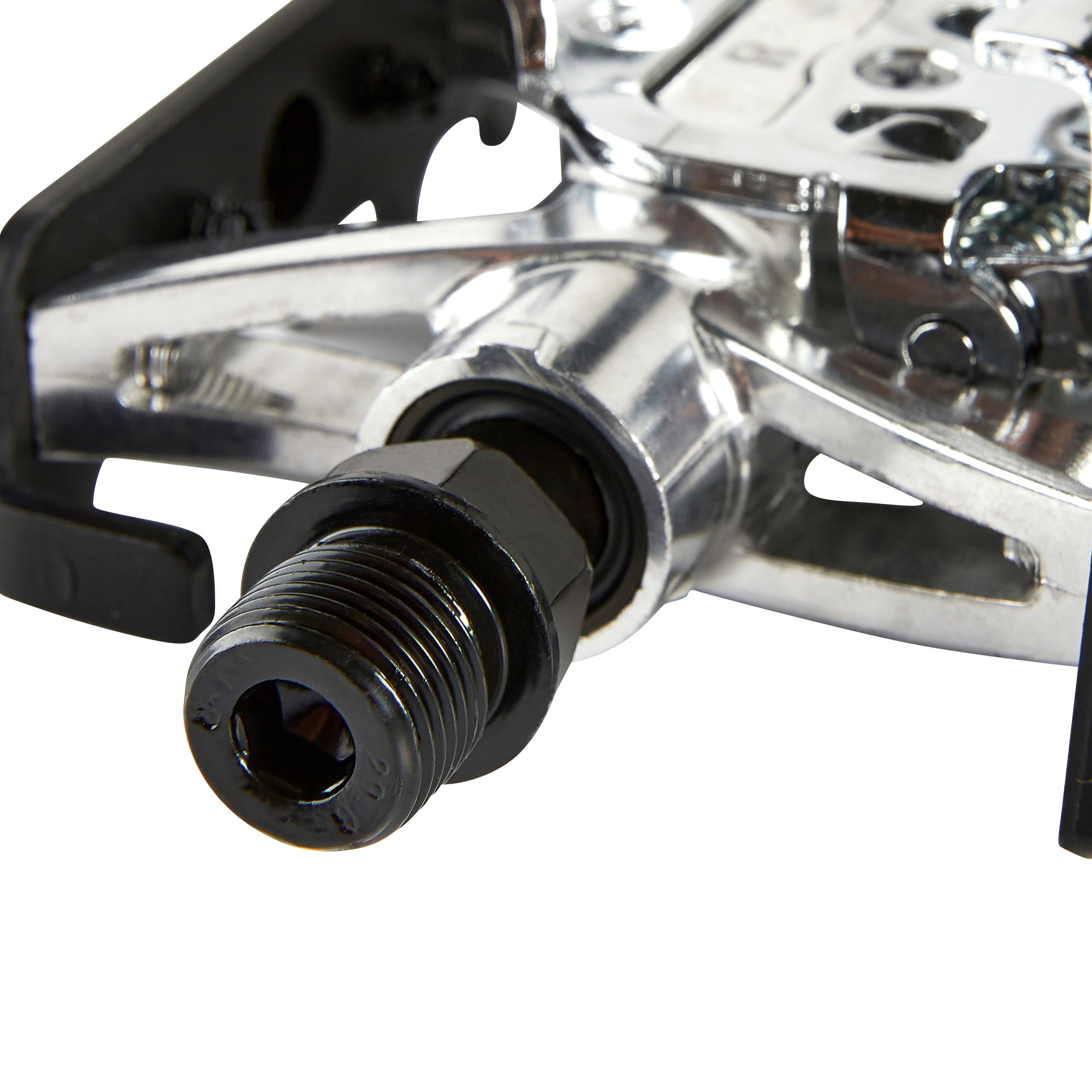 Clipless Flat Aluminum Mountain Bike Pedals - 500 Black