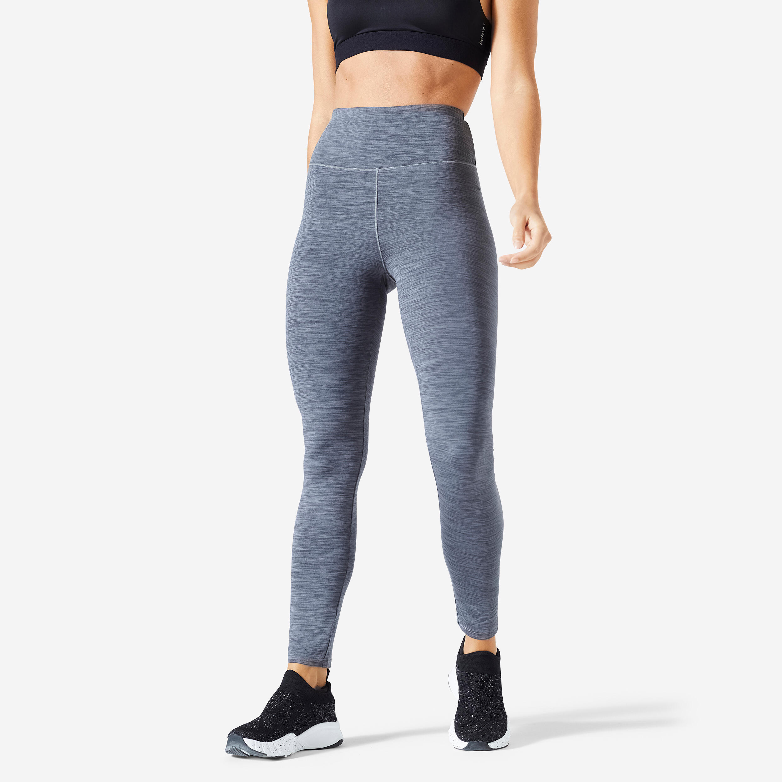 Womenâs High-Waisted Fitness Leggings - FTI 100 Grey