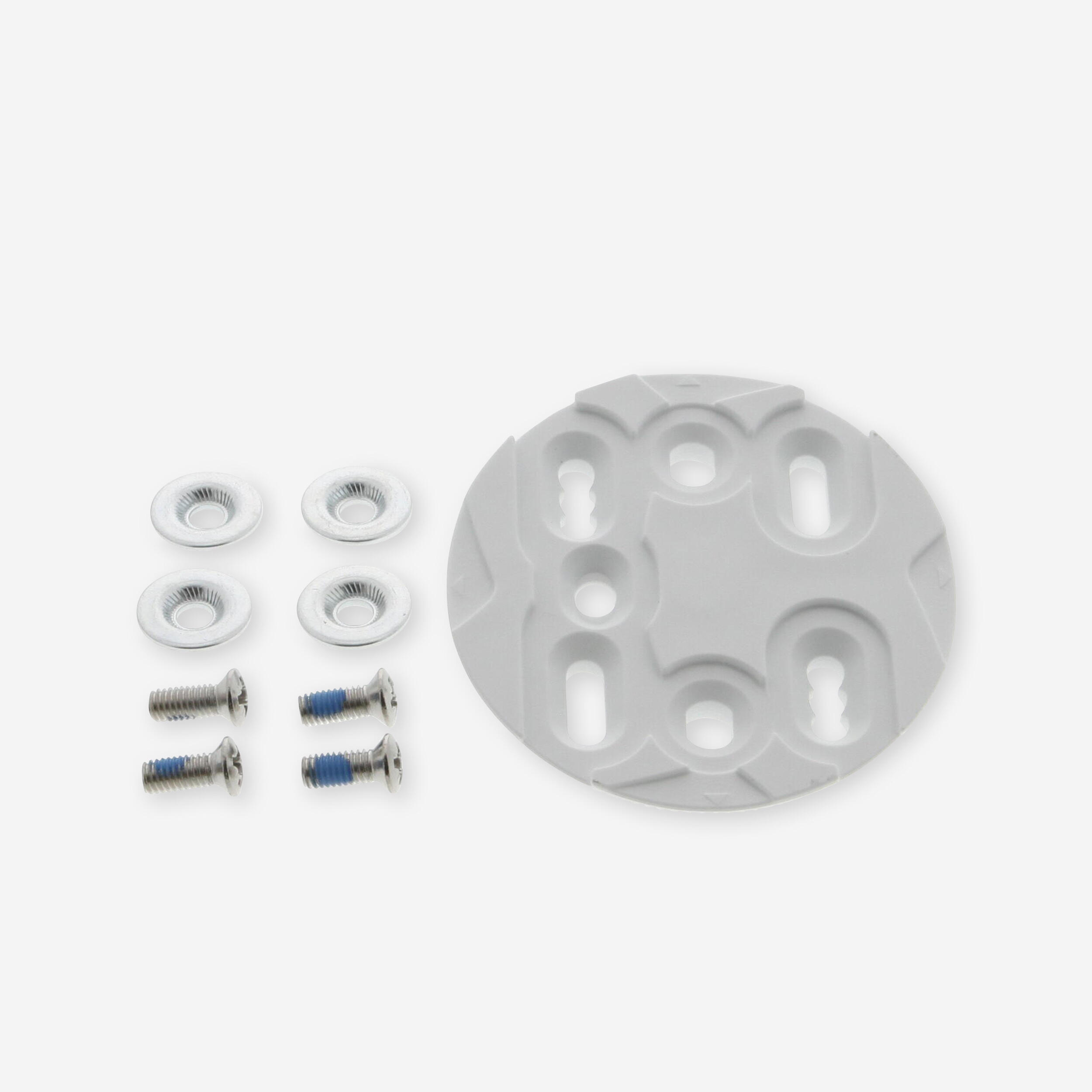 Snowboarding Binding 16-mm Disc and Screws x 4 - Grey