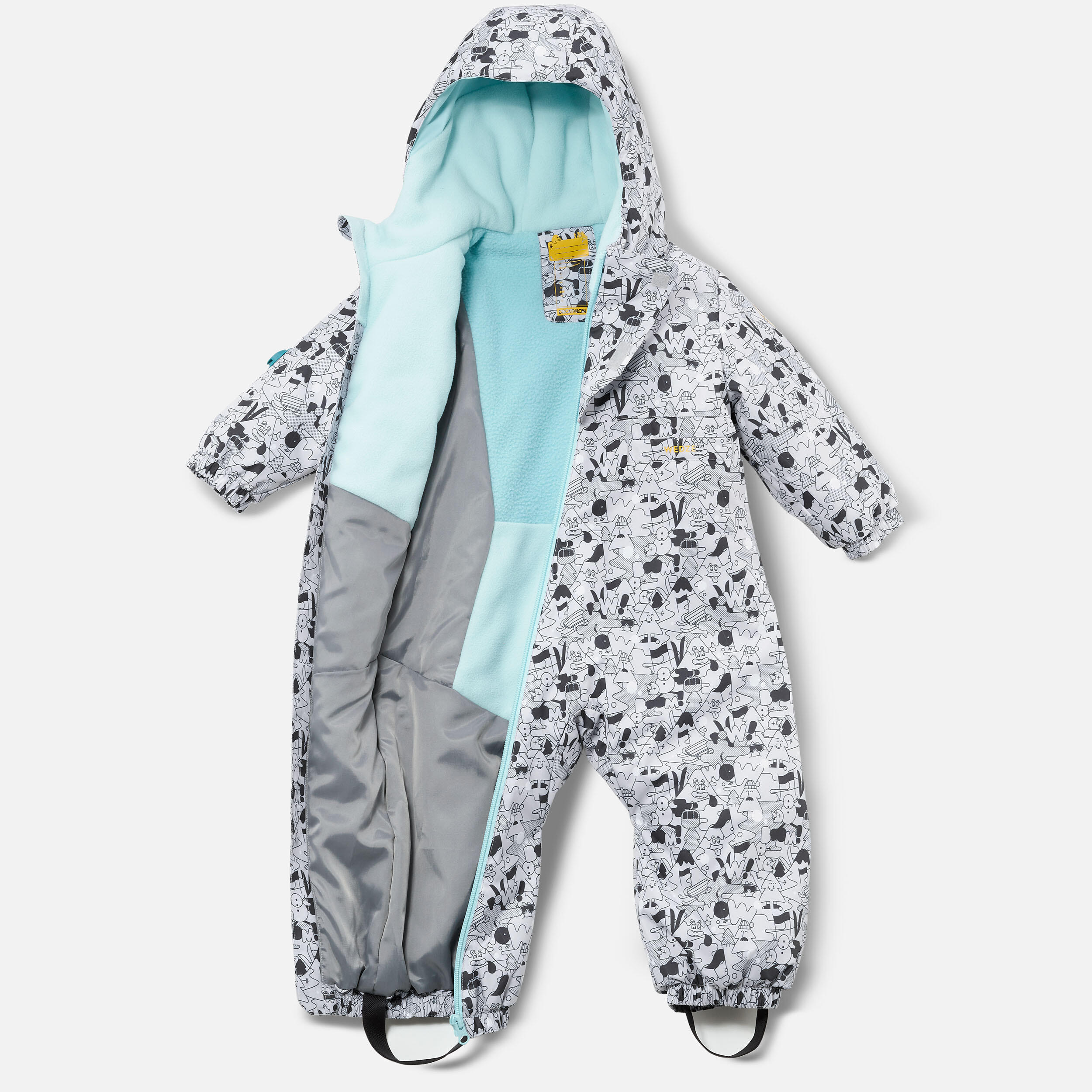 Babies' Warm and Waterproof Snowsuit, 500 Age 12 months-3 years