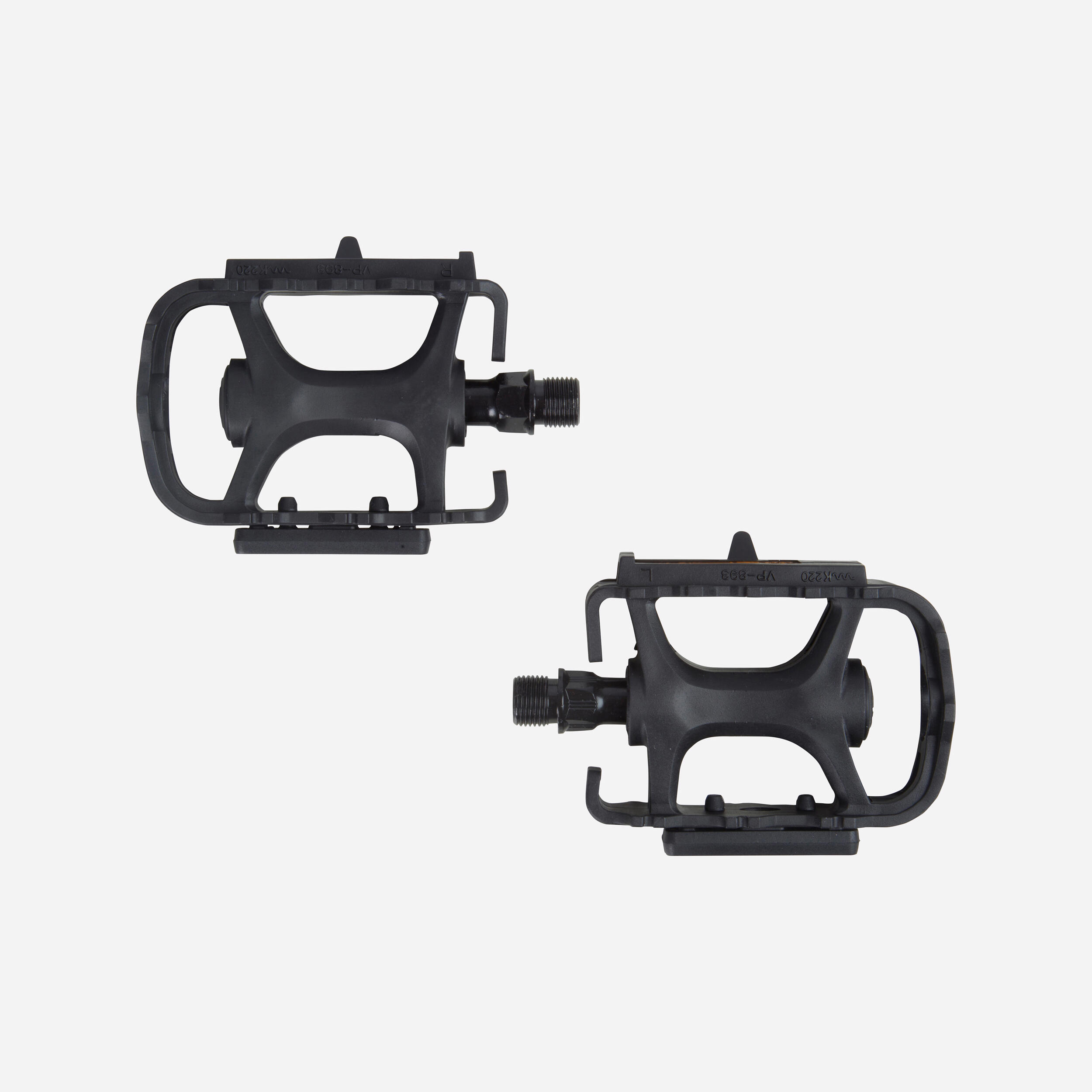 Flat Mountain Bike Pedals - 100 Black
