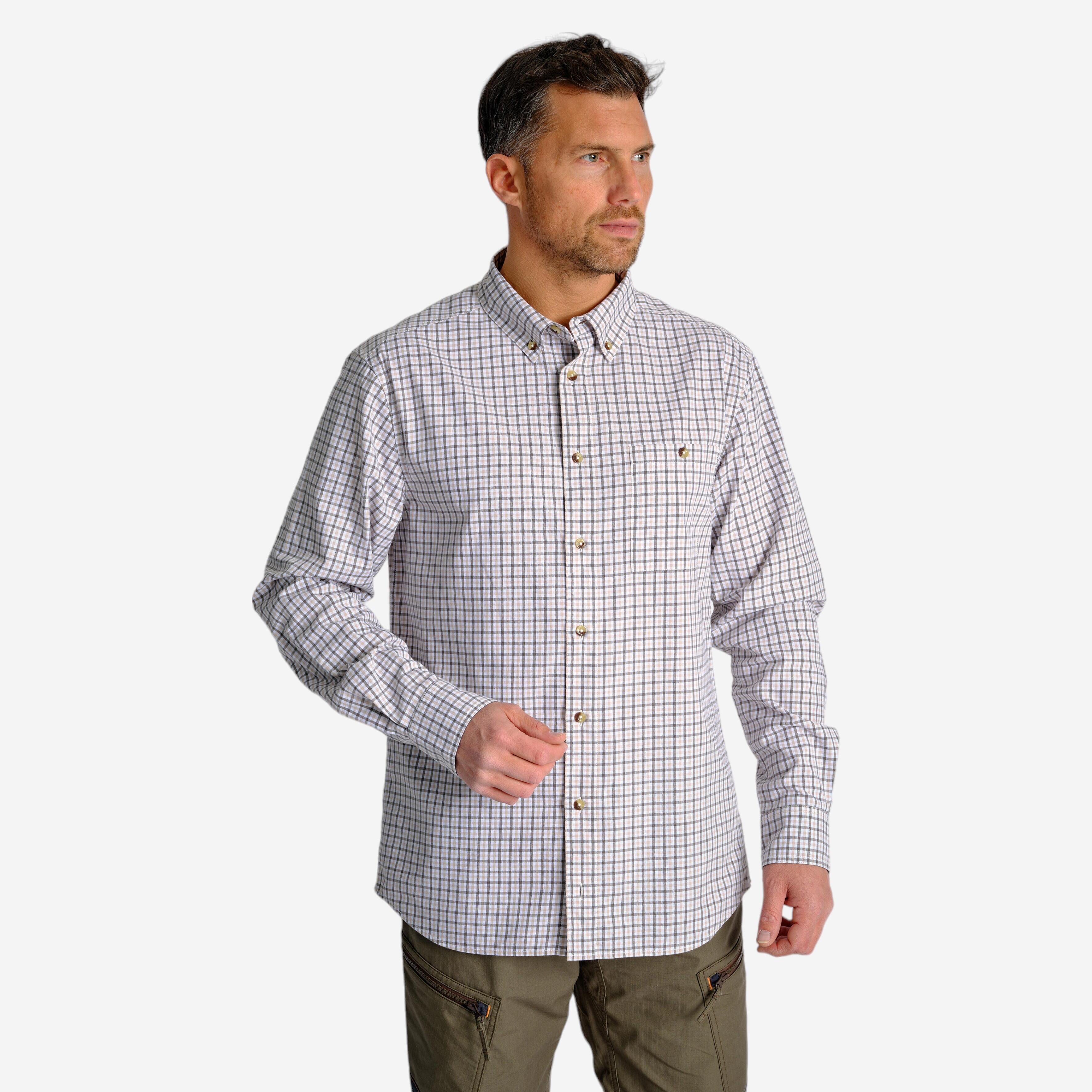 Checked Shirt - 100 White