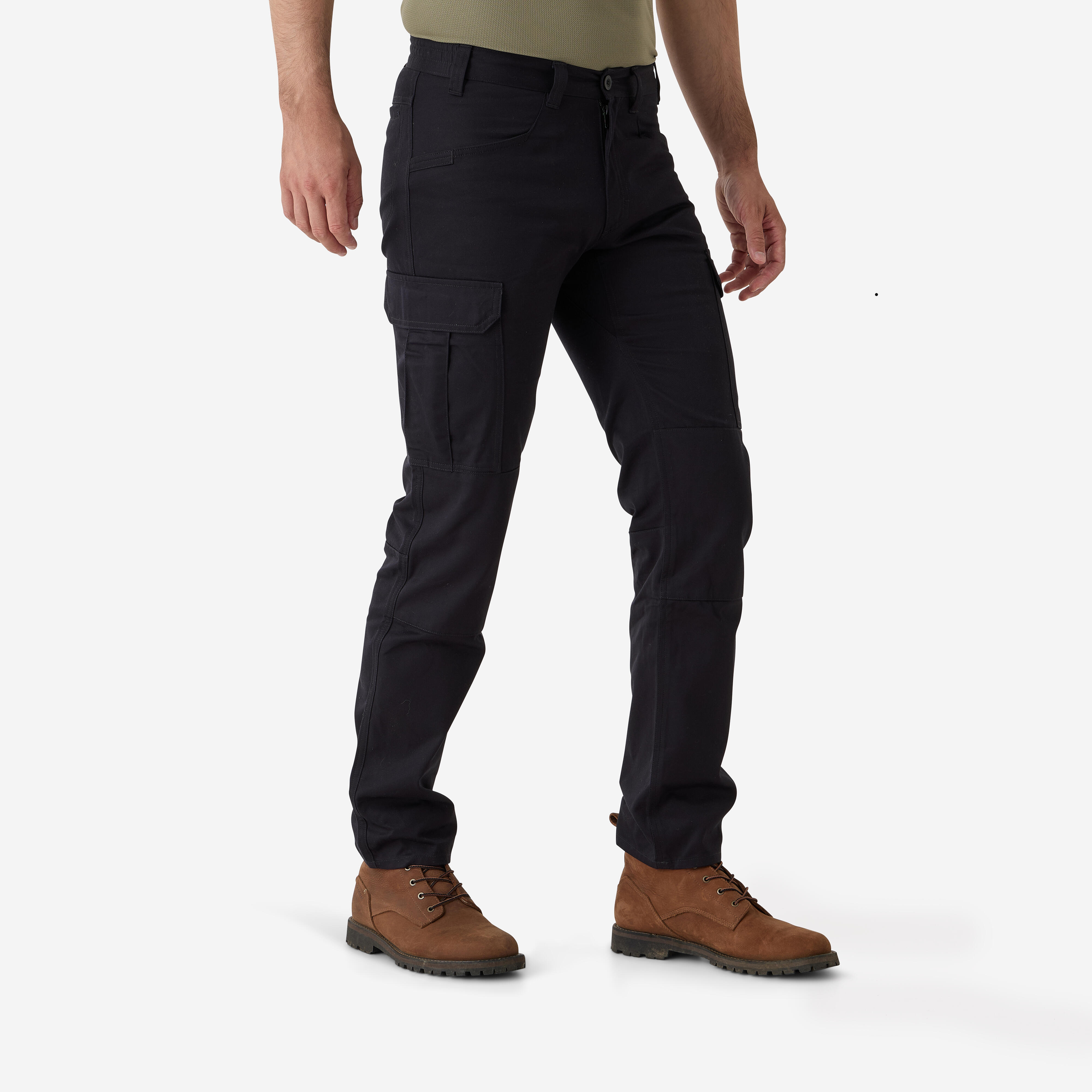 Durable Cargo Pants - Steppe 500 Black