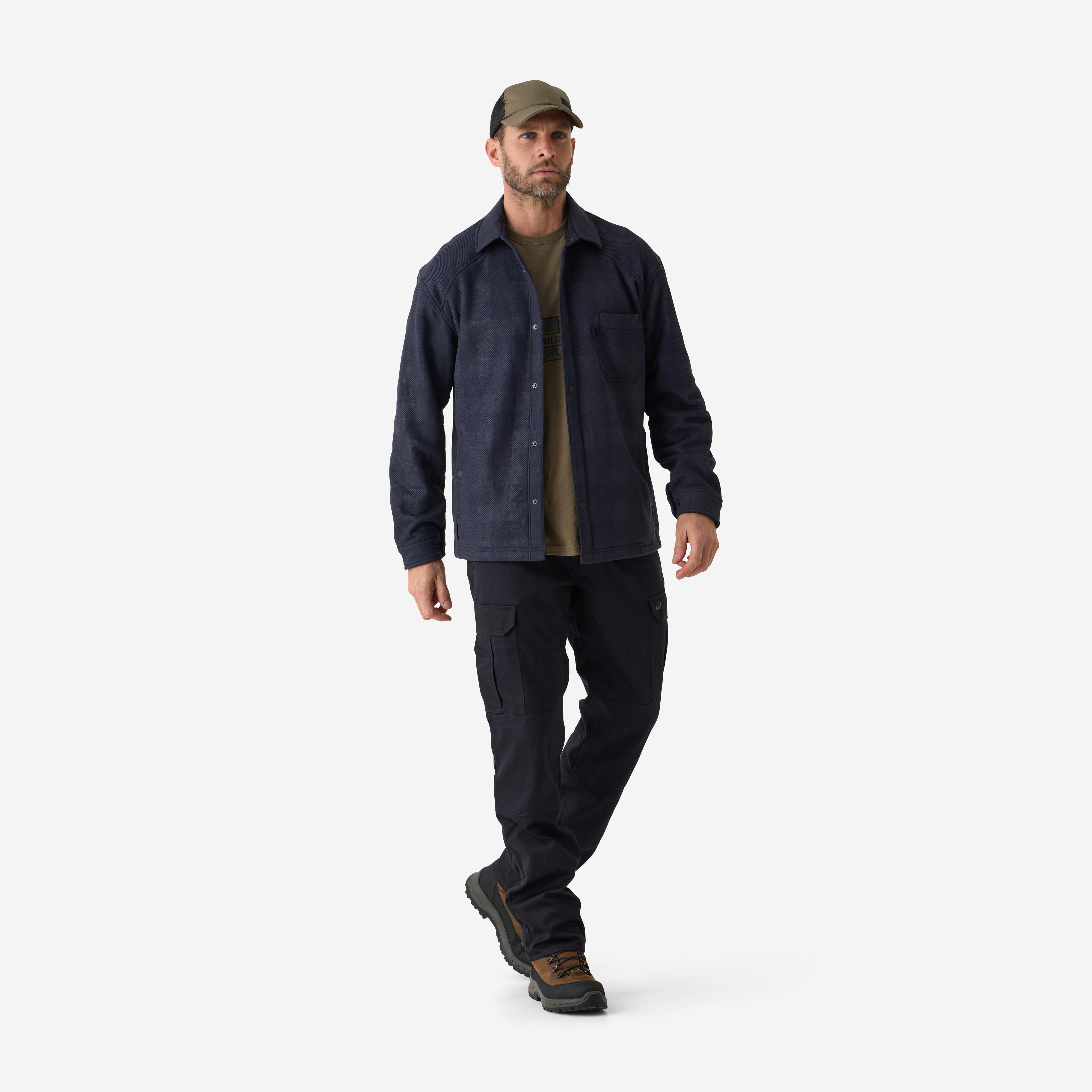 Durable Cargo Pants - Steppe 500 Black