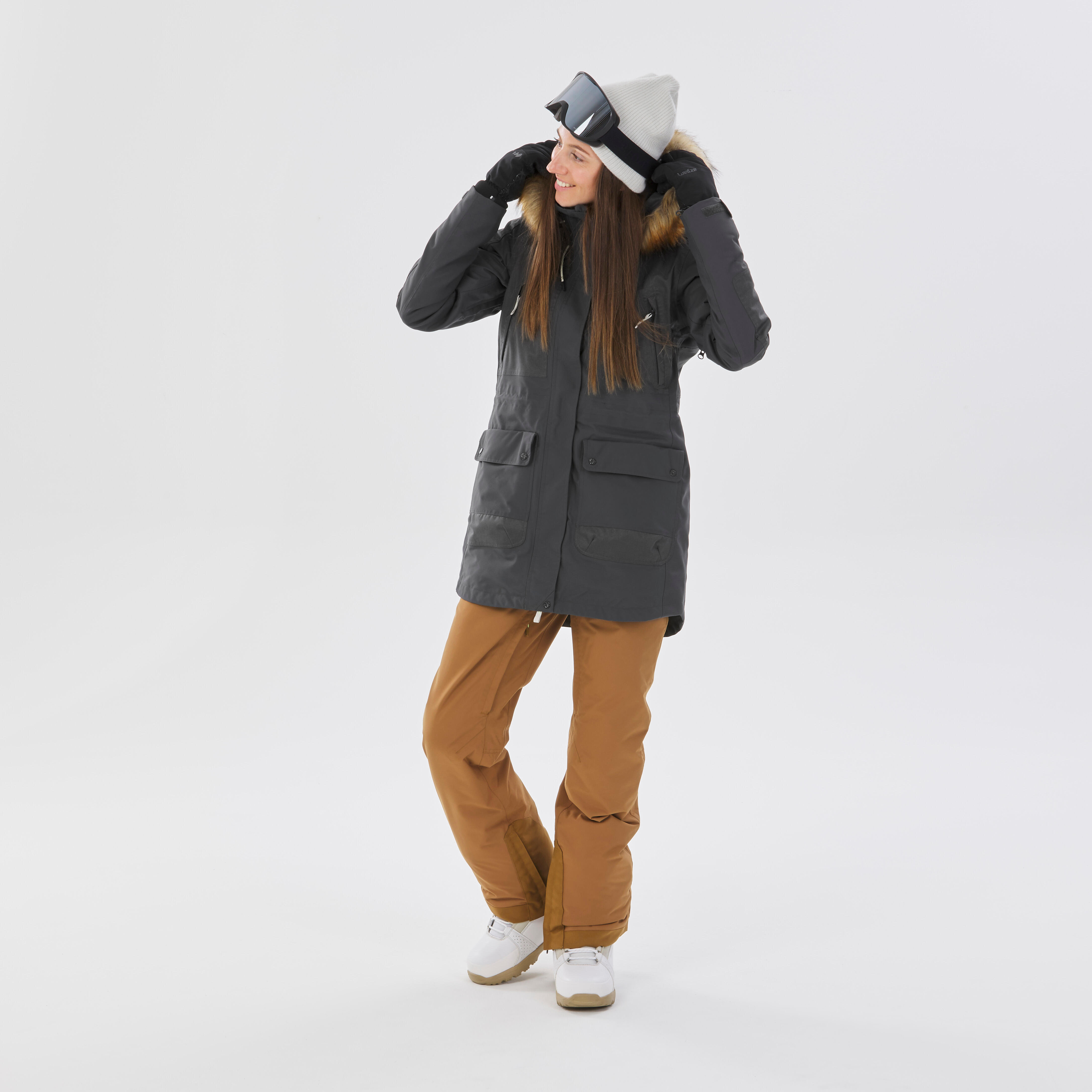 Women’s Snowboard Jacket - SNB 500 Grey
