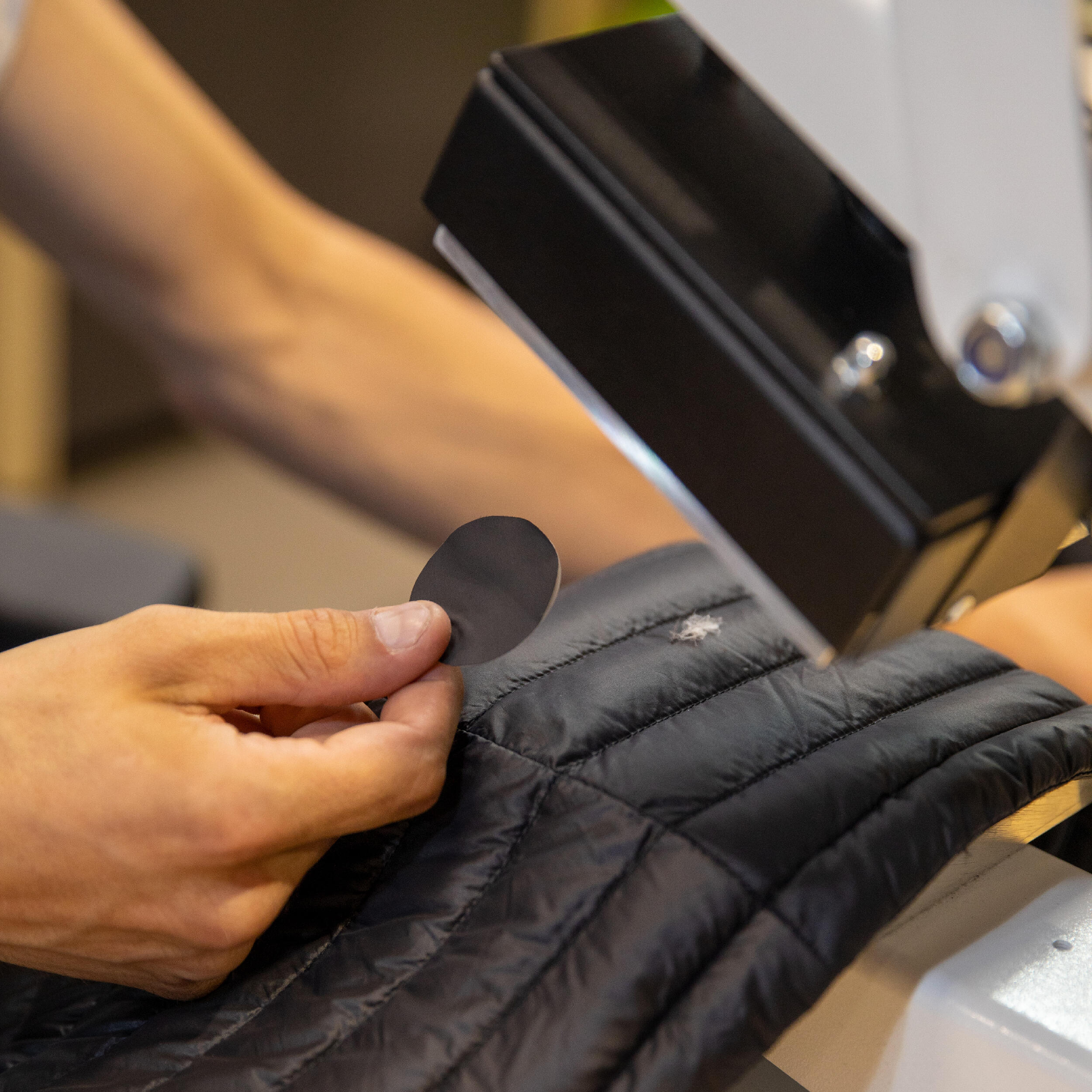 Fusible Patch Application for Forclaz Padded Jackets