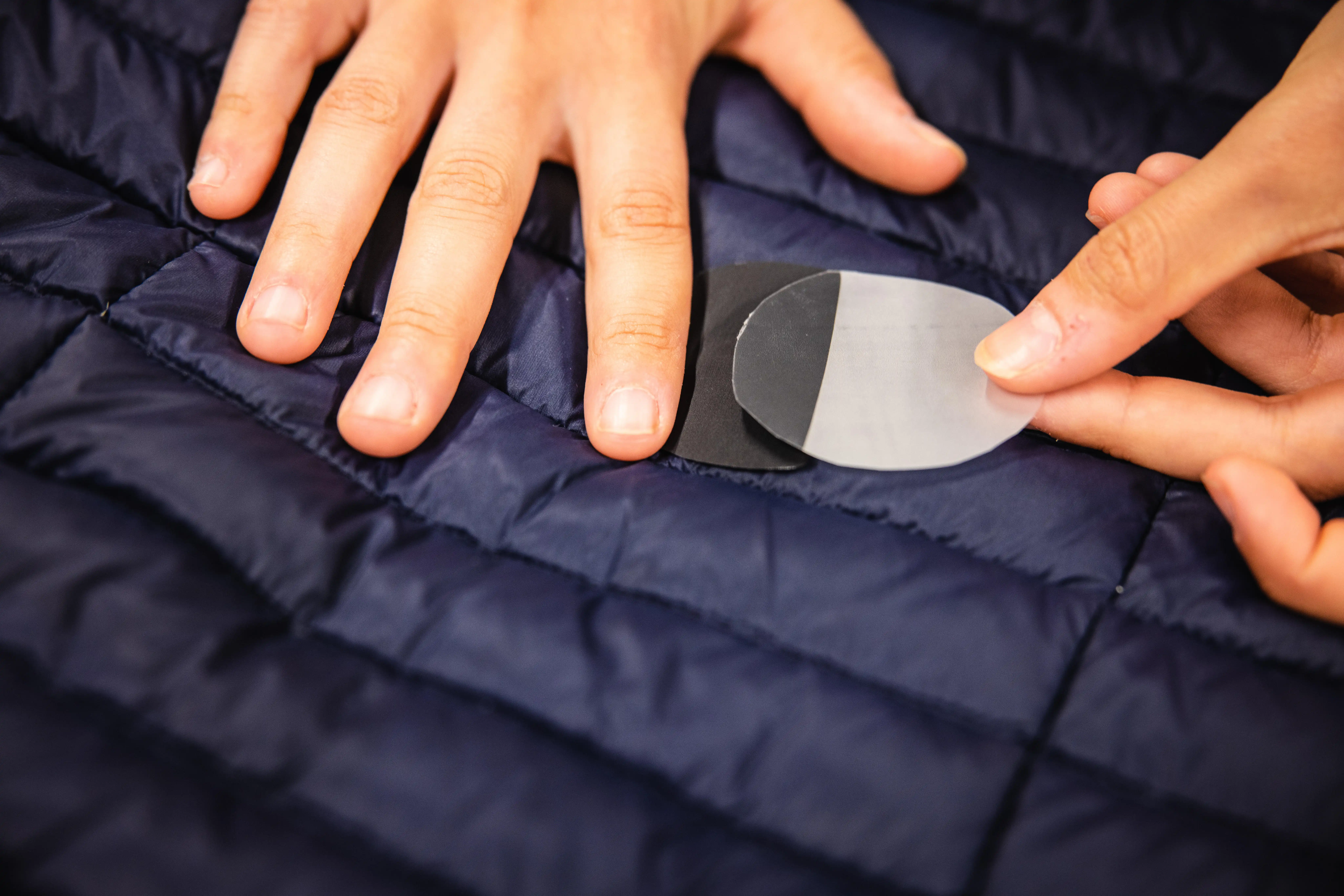 Fusible Patch Application for Forclaz Padded Jackets