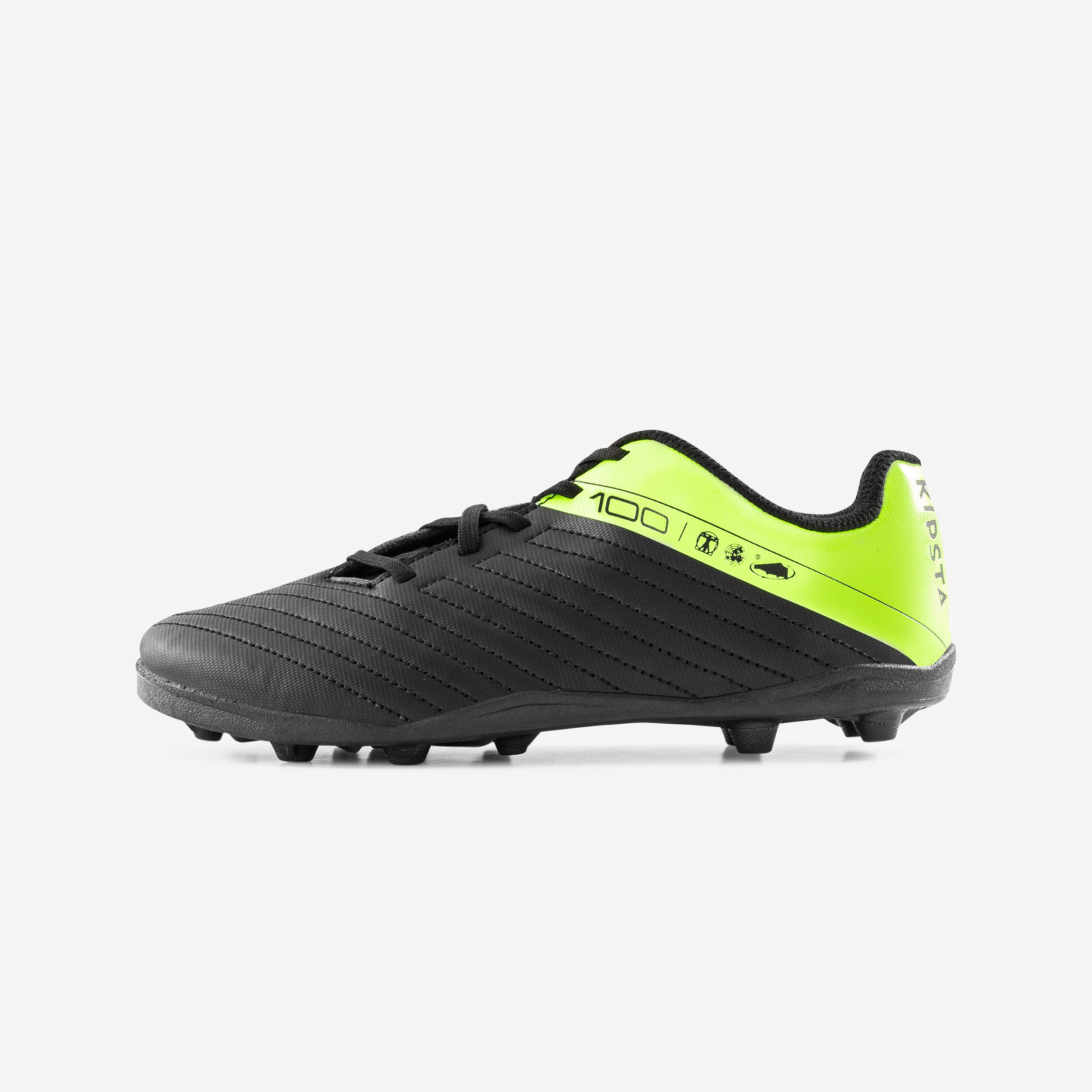 Kids' Soccer Cleats - 100 FG Black/Yellow