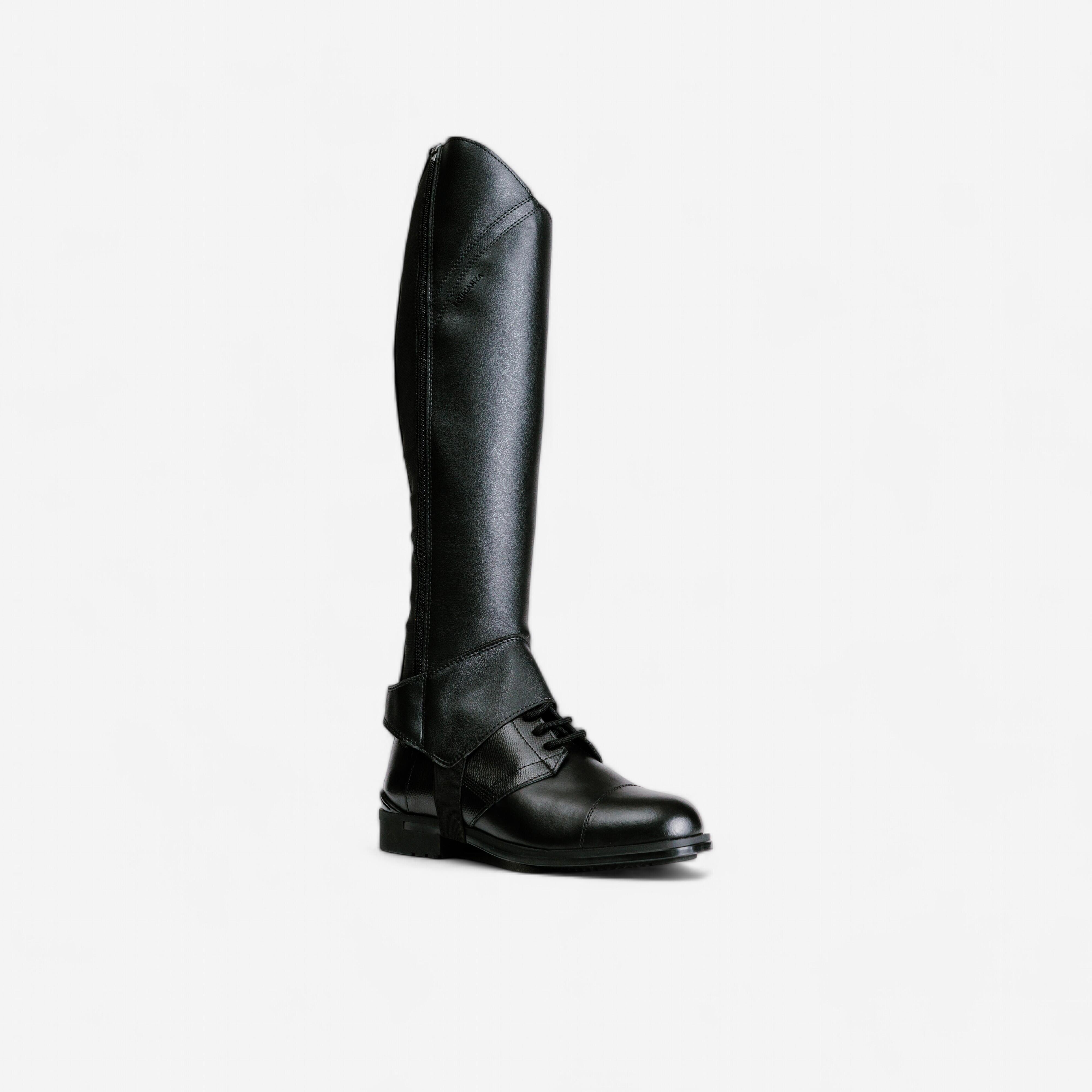Adult Half Chaps - 500 Black