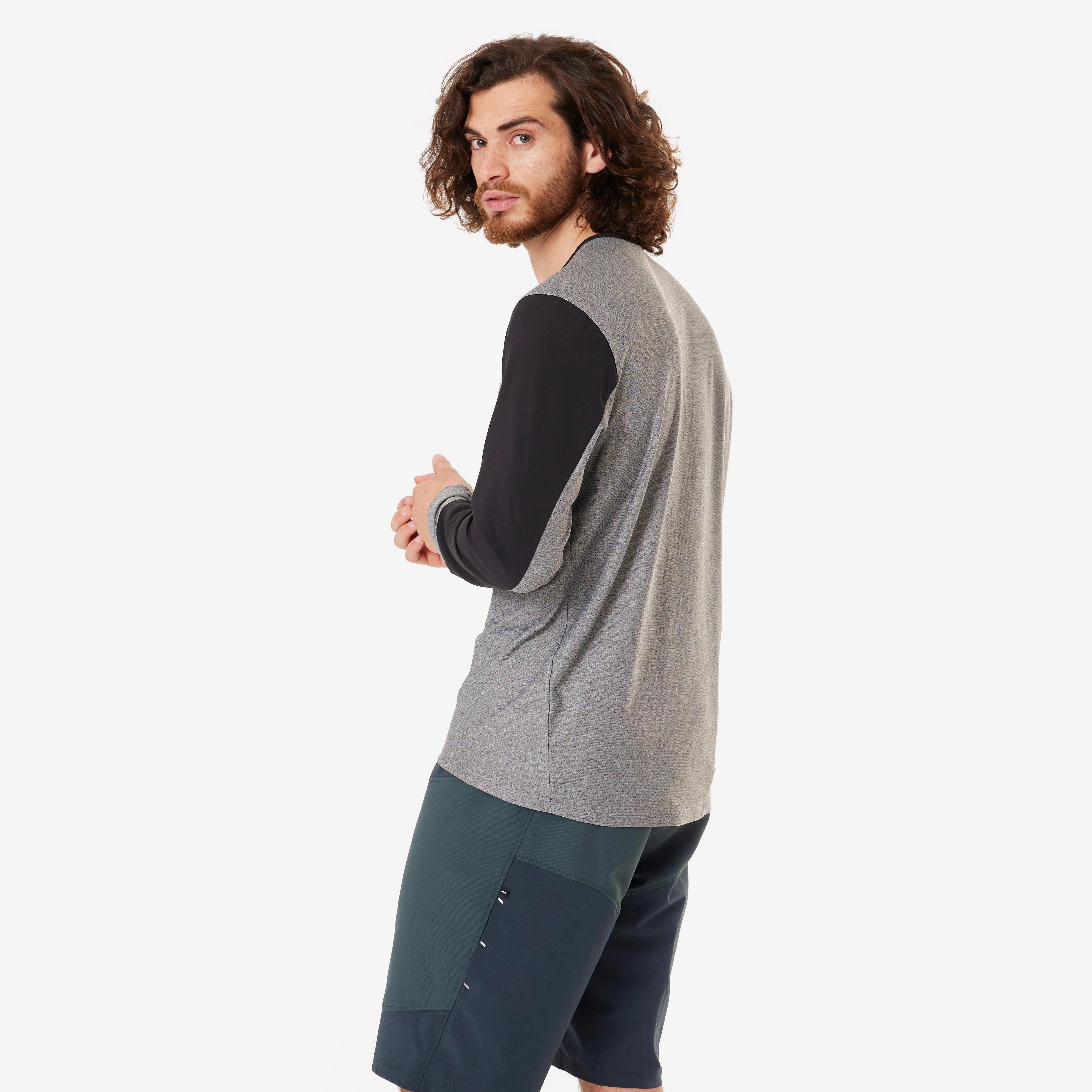 Menâs Long-Sleeved Mountain Bike Jersey â ExplÂ 100