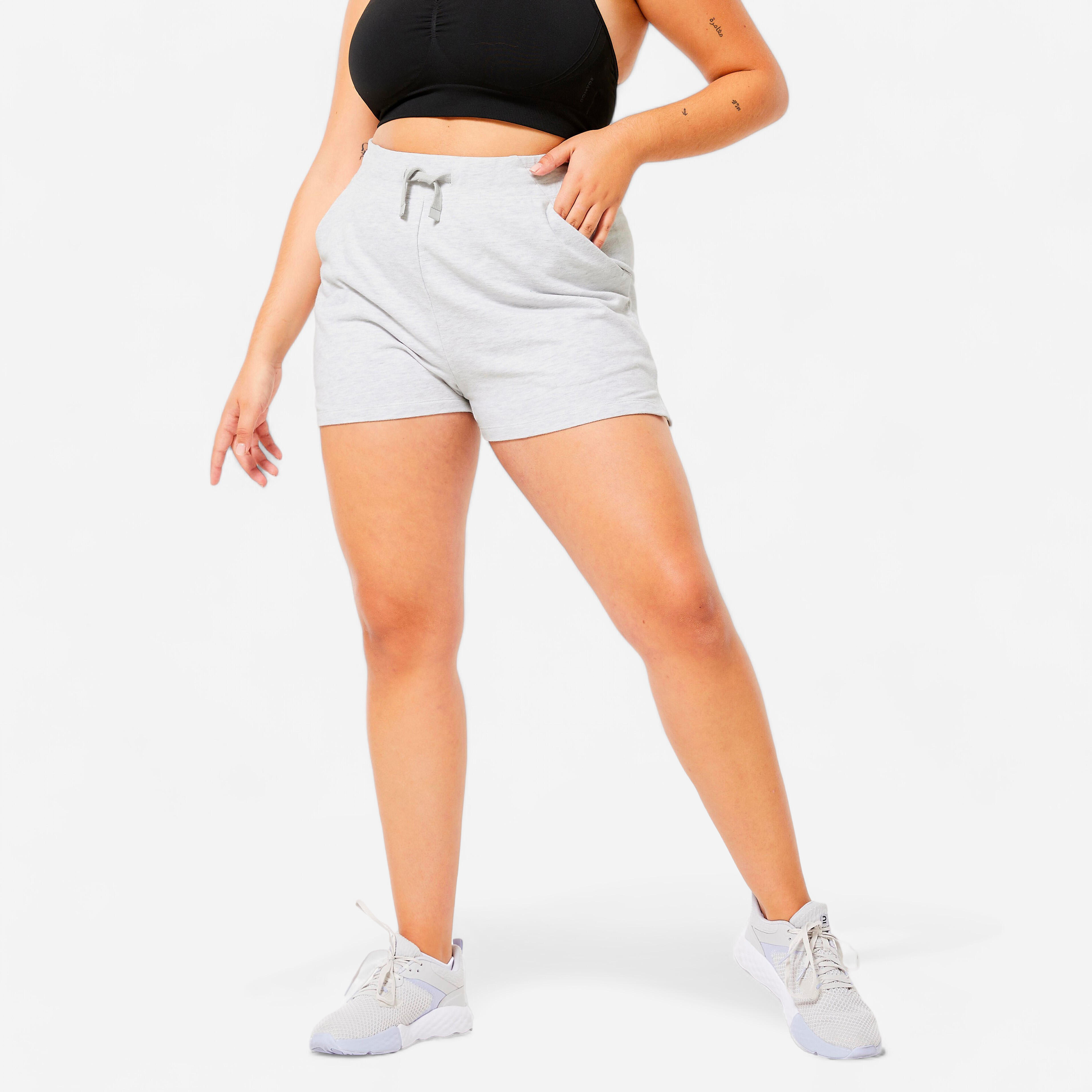 Women's High-Waisted Cotton Shorts, 520