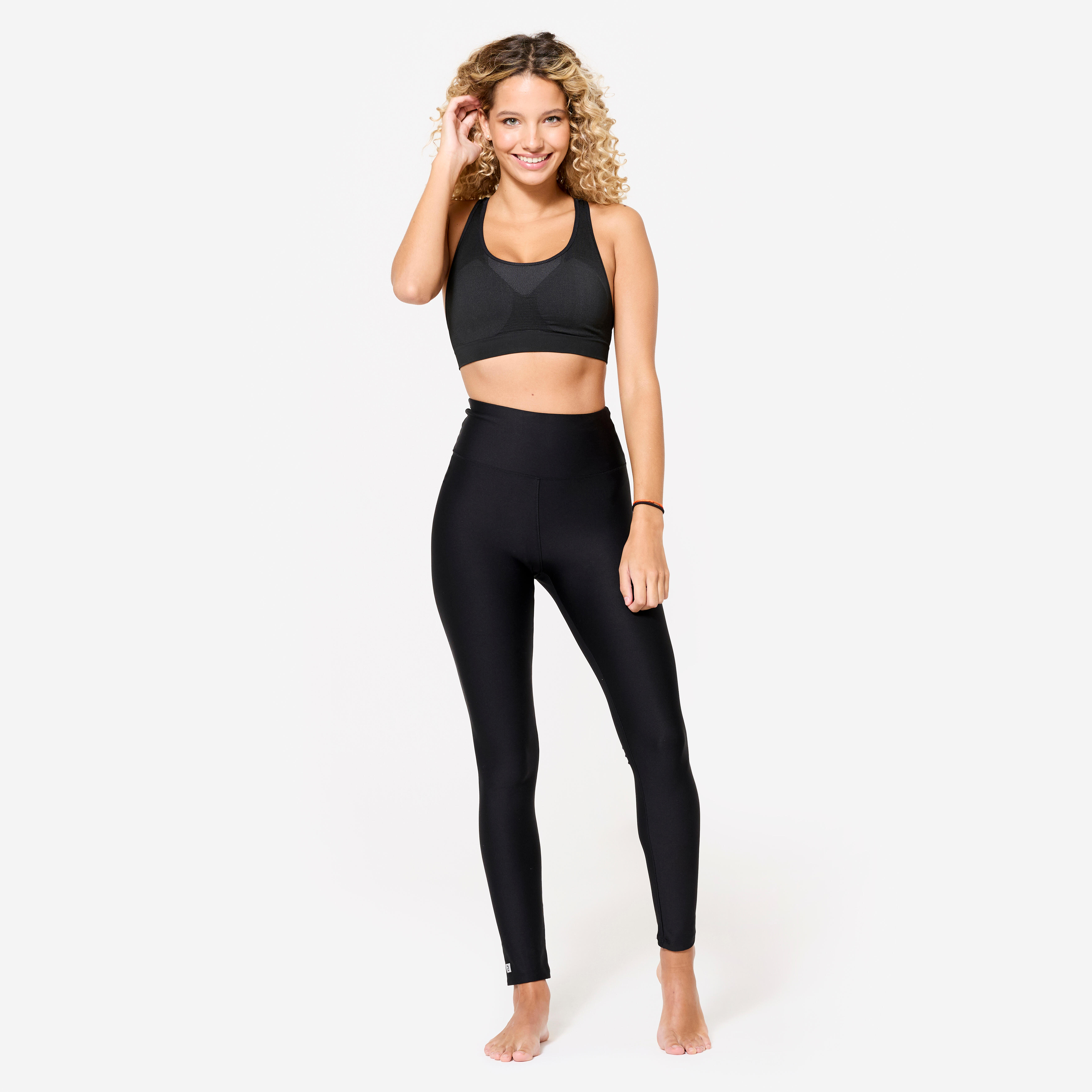 Women’s Muscle Back Seamless Bra with Medium Support - Black