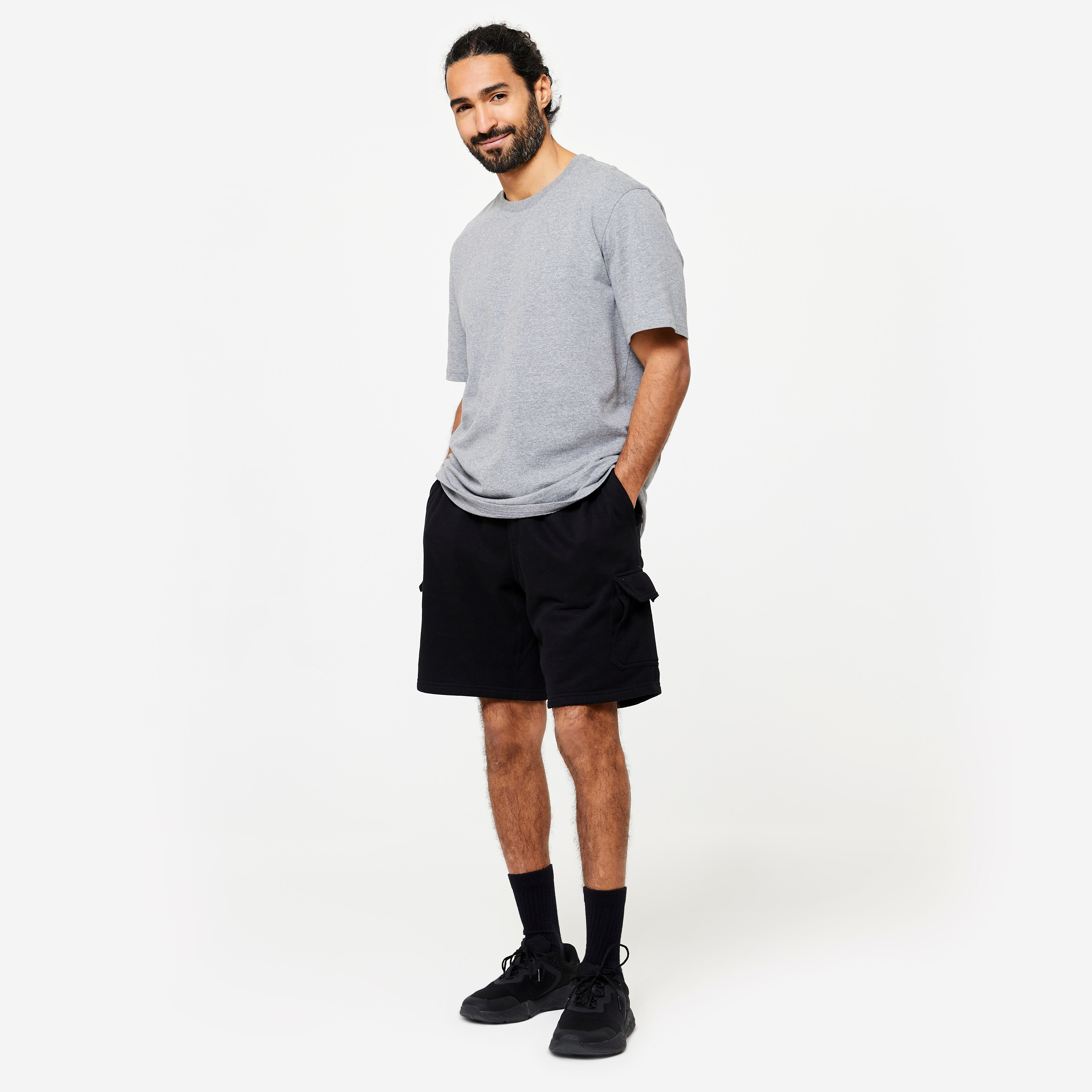 Menâs Fitness T-Shirt - Essentials 500 Grey