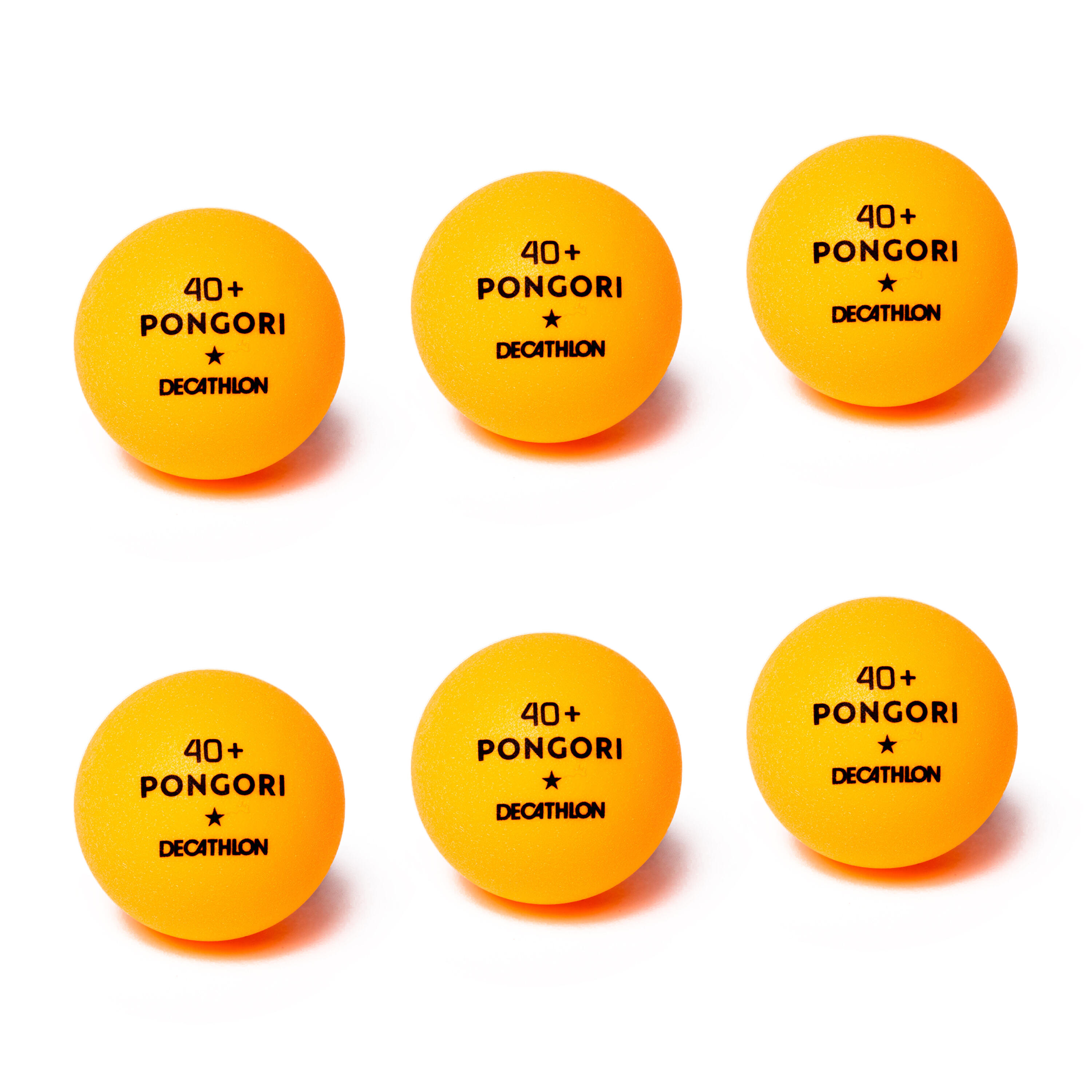 6-Pack Table Tennis Balls 40+ - TTB 100* Orange