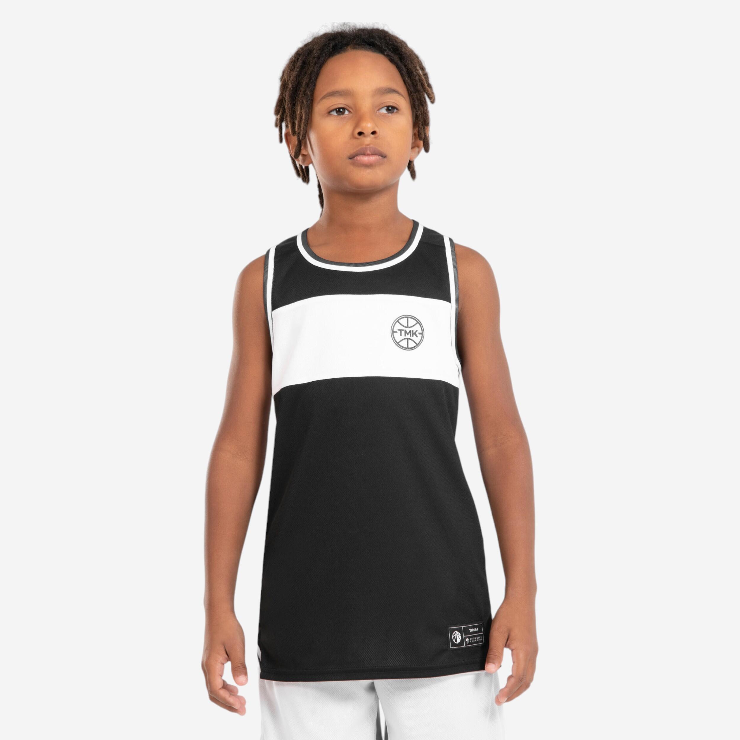 Kids' Reversible Sleeveless Basketball Jersey â T 500R