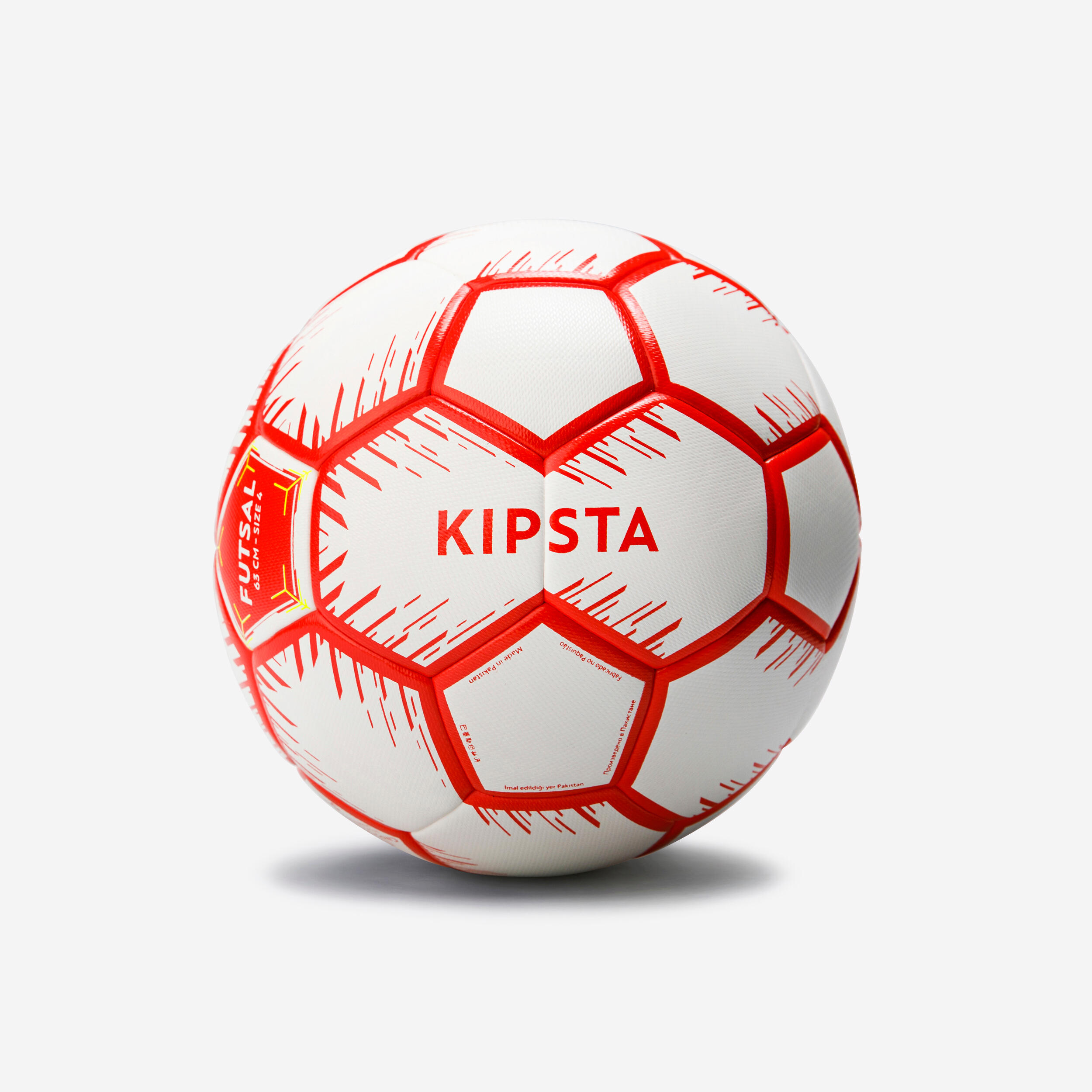 Size 4 Hybrid Futsal Ball - FS 100 Red/White