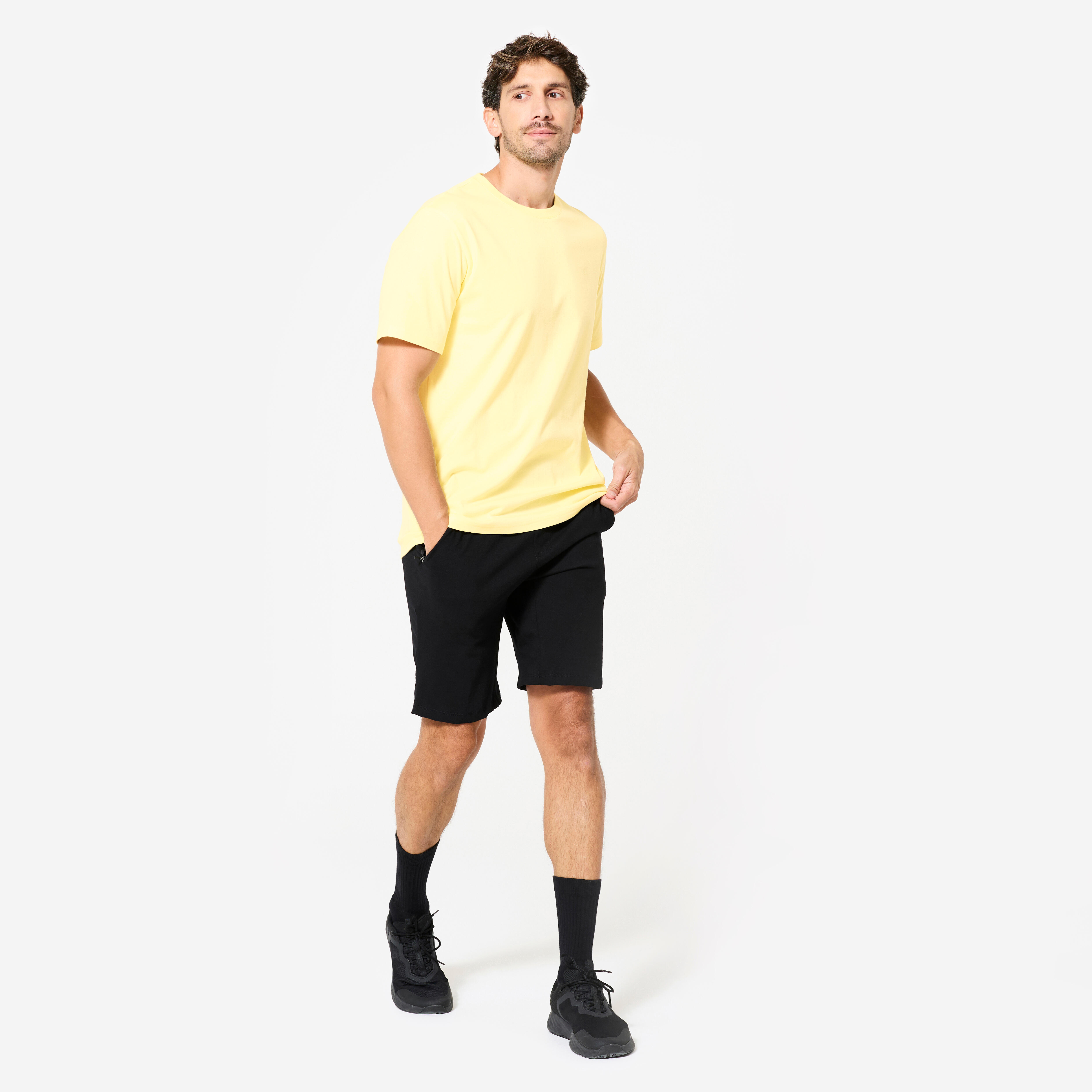Menâs Breathable Fitness T-Shirt - Regular 500 Yellow