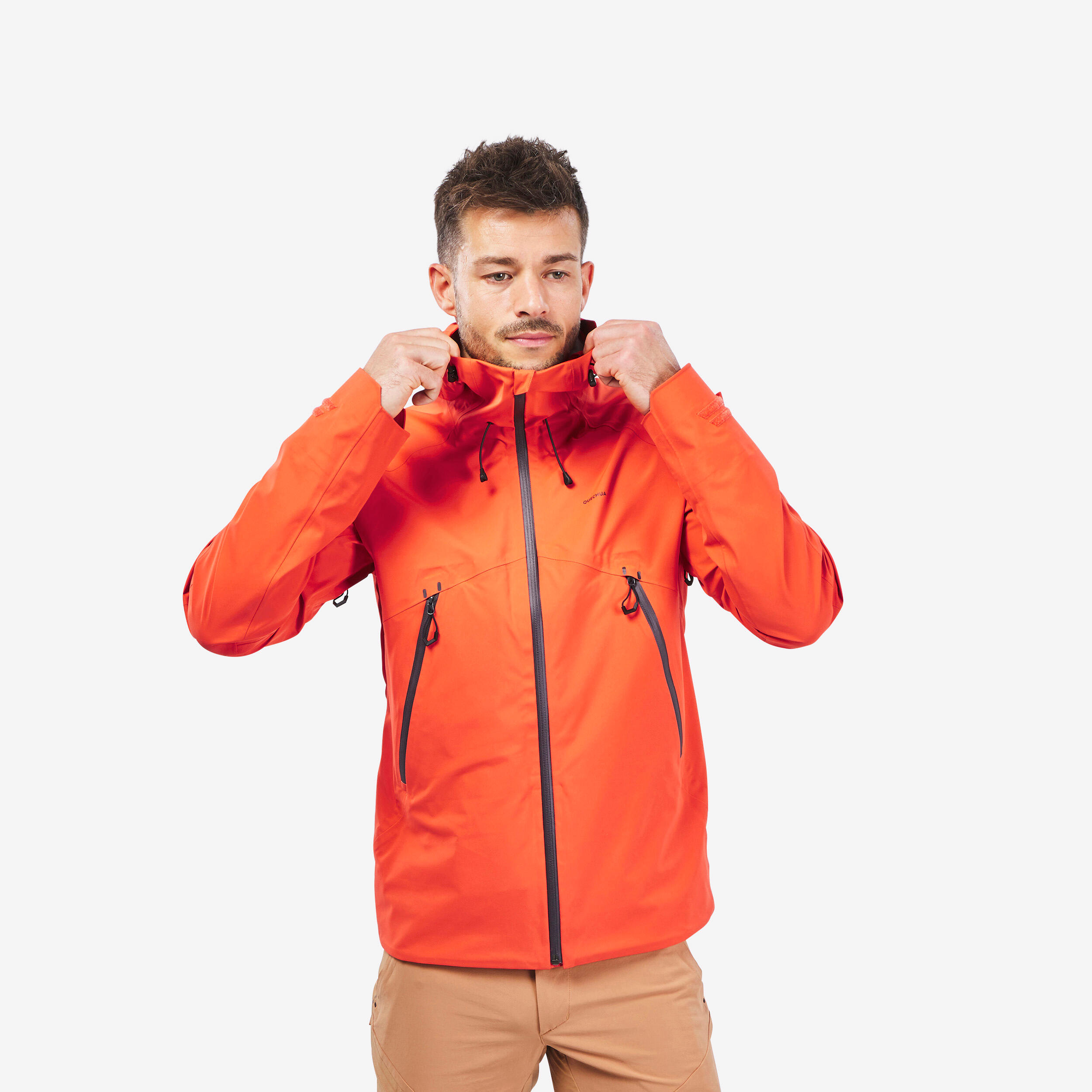 Menâs Waterproof Hiking Jacket â MHÂ 500