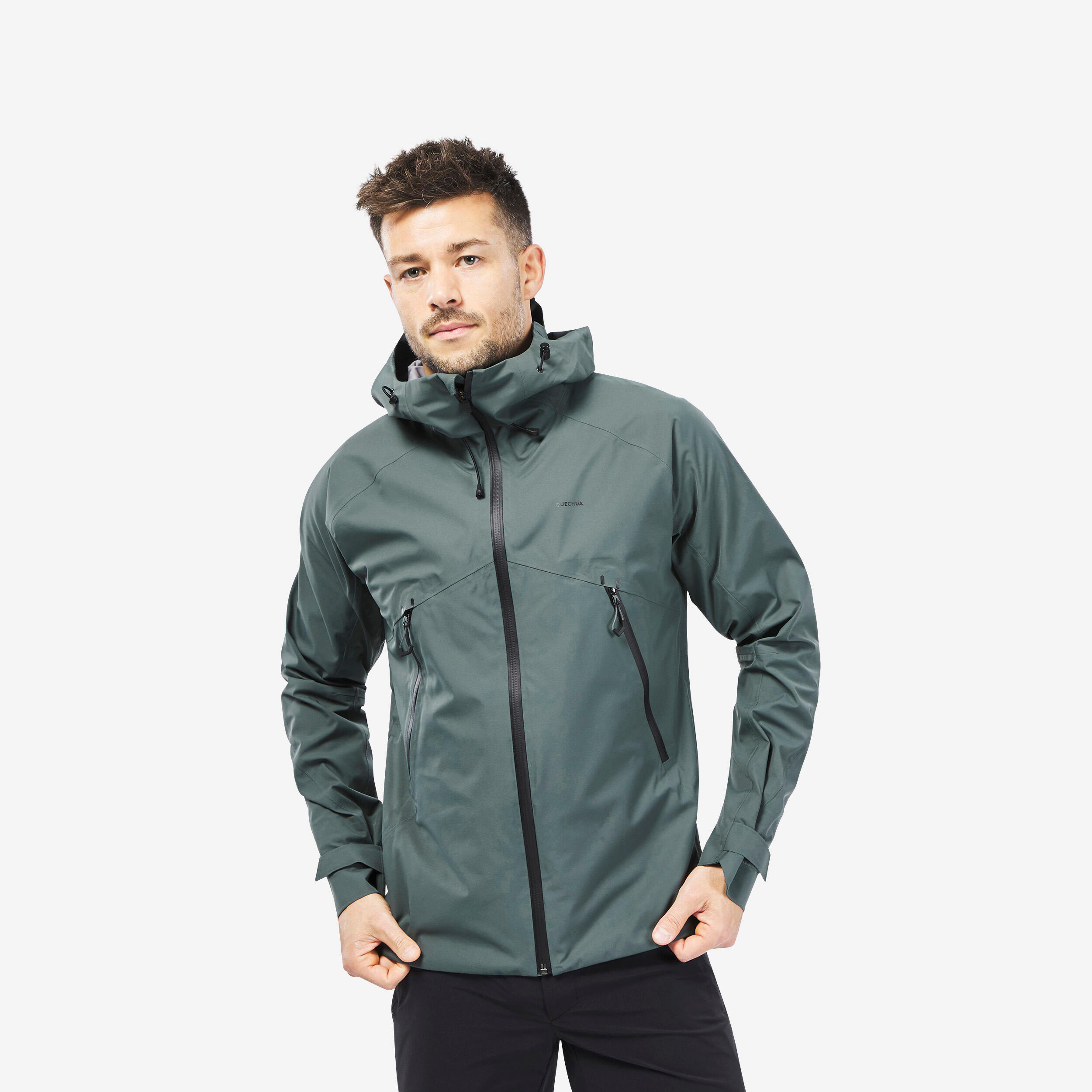Menâs Waterproof Hiking Jacket â MHÂ 500