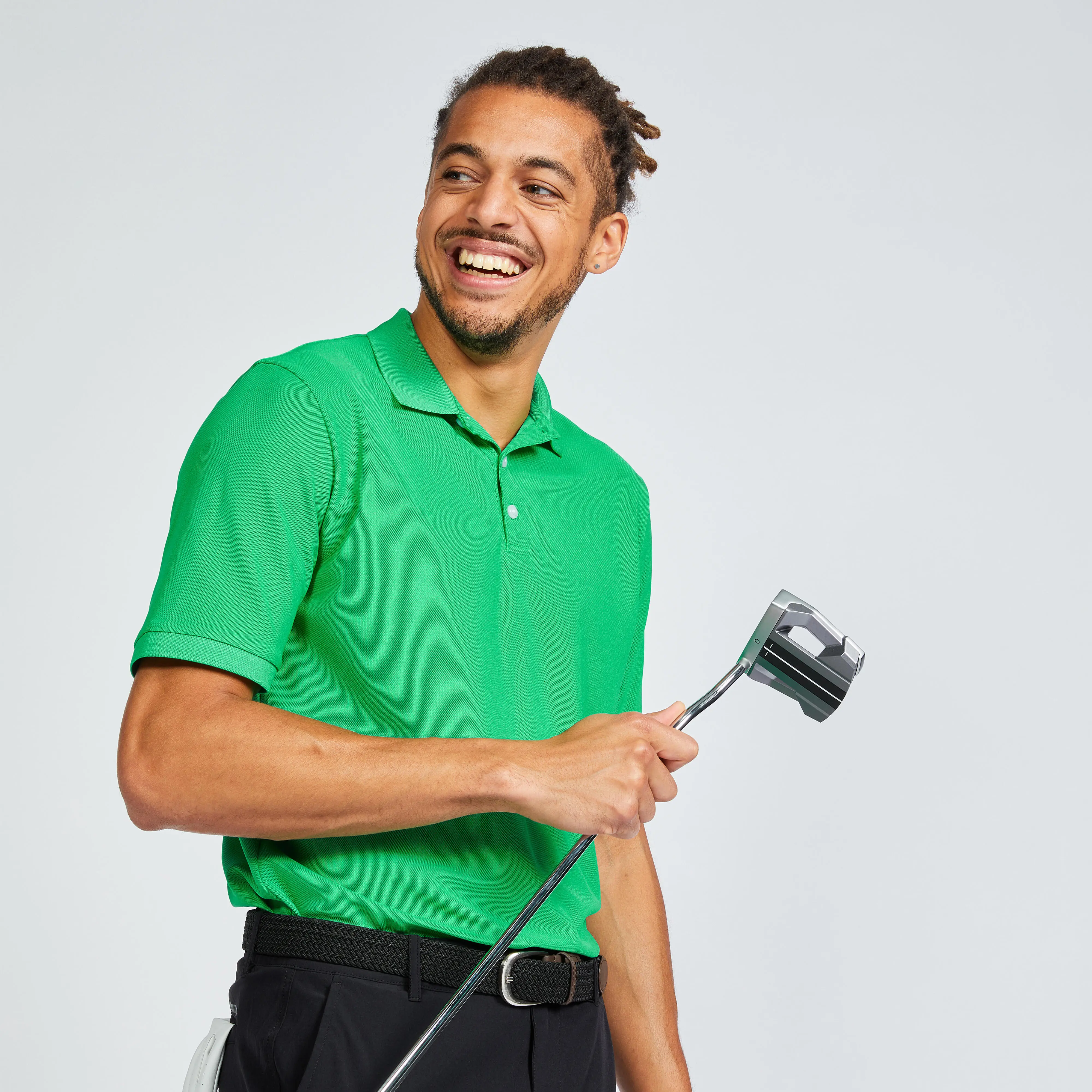 Menâs S-S Golf Polo Shirt - WWÂ 500 Green