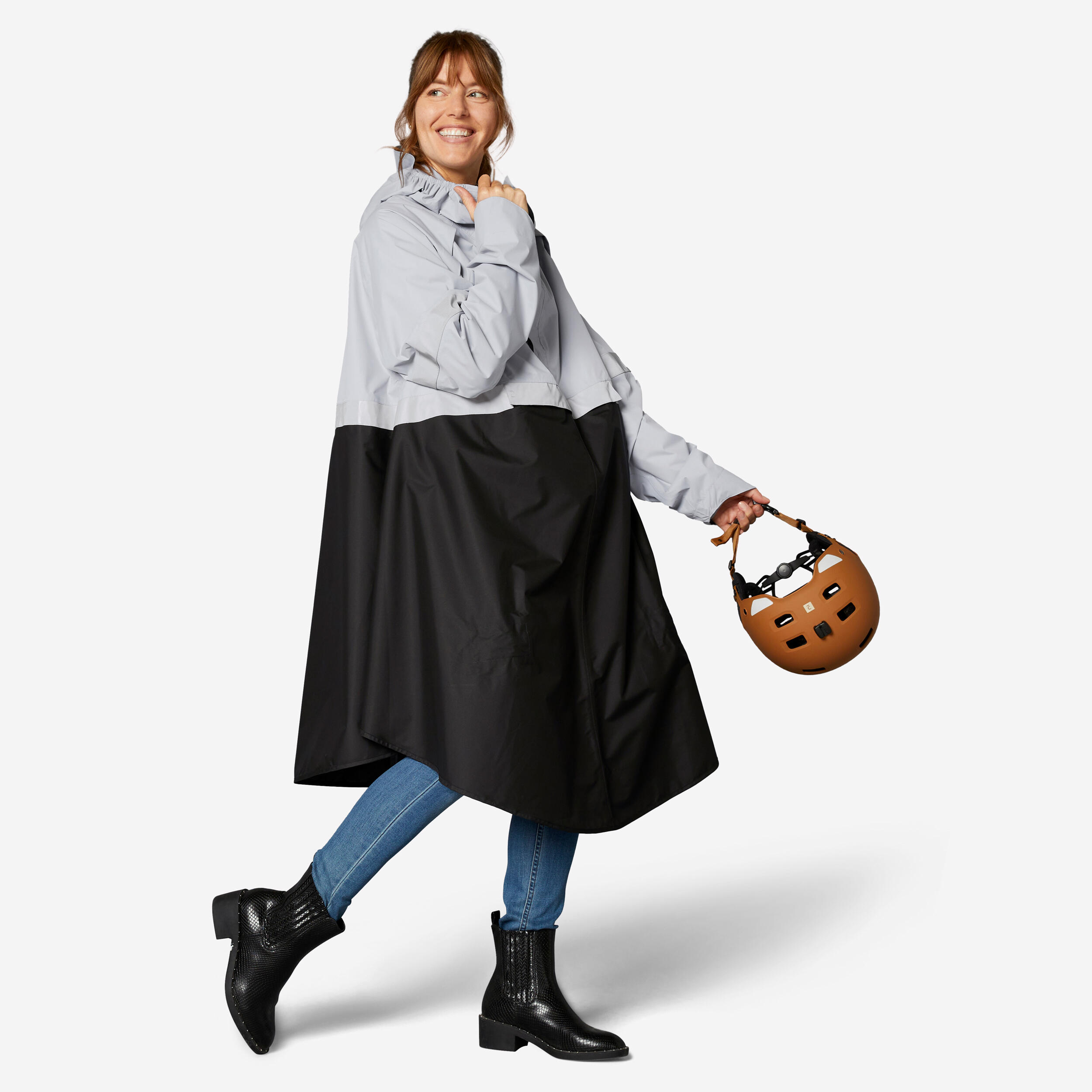 Night Visibility City Bike Rain Poncho, 540