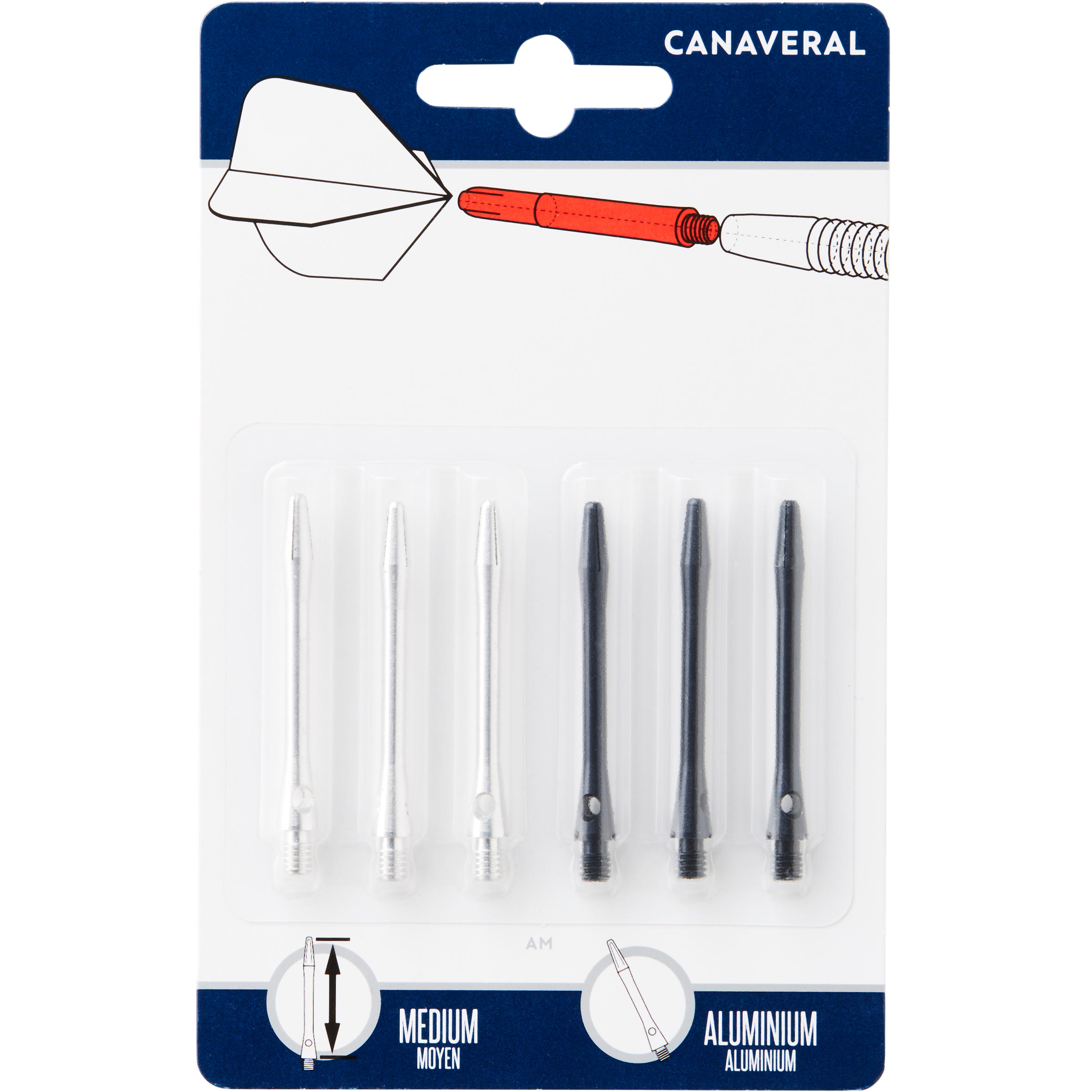 Medium Aluminum Shafts 2 x Tri-Pack