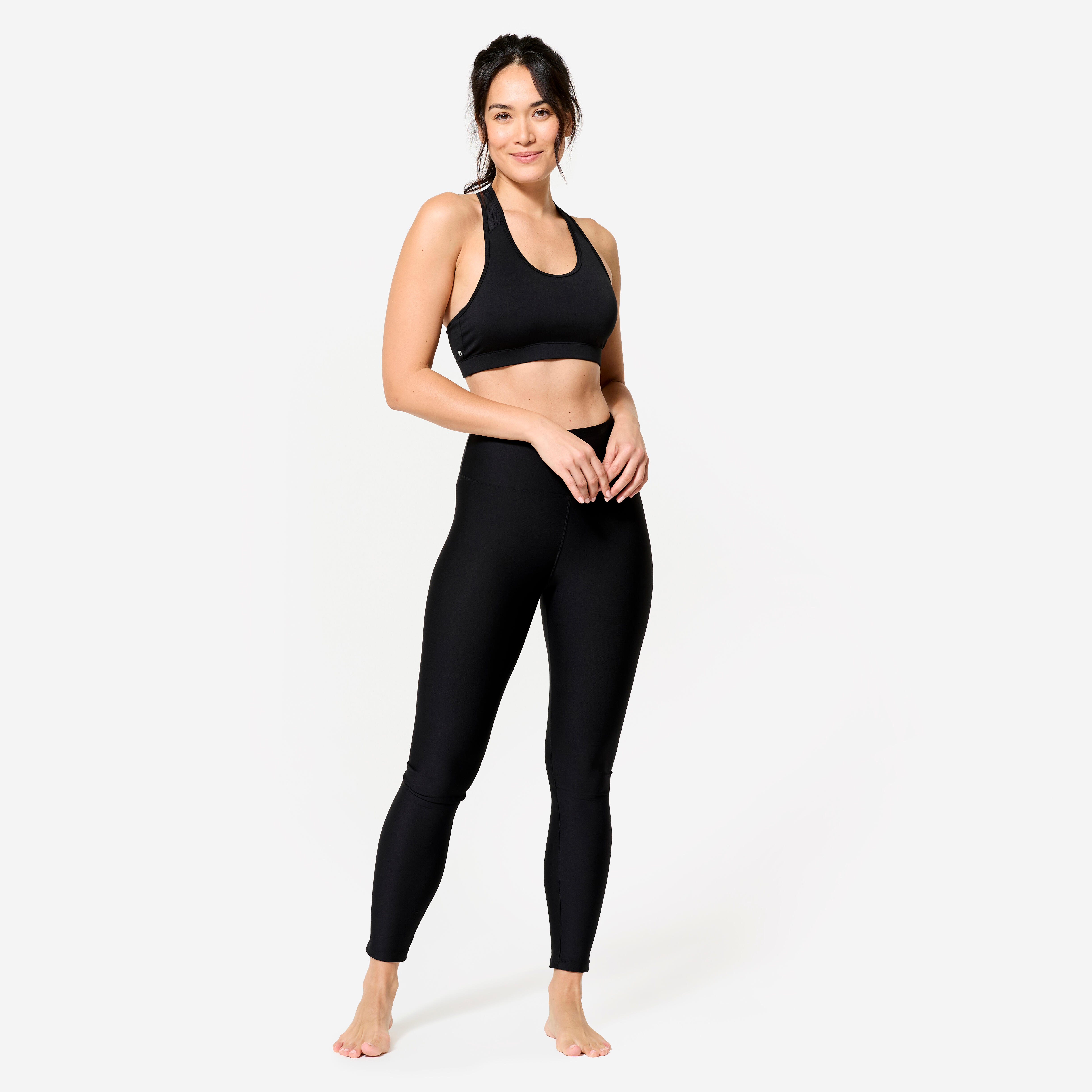 Womenâs Fitness Light Support Sports Bra - 100 Black