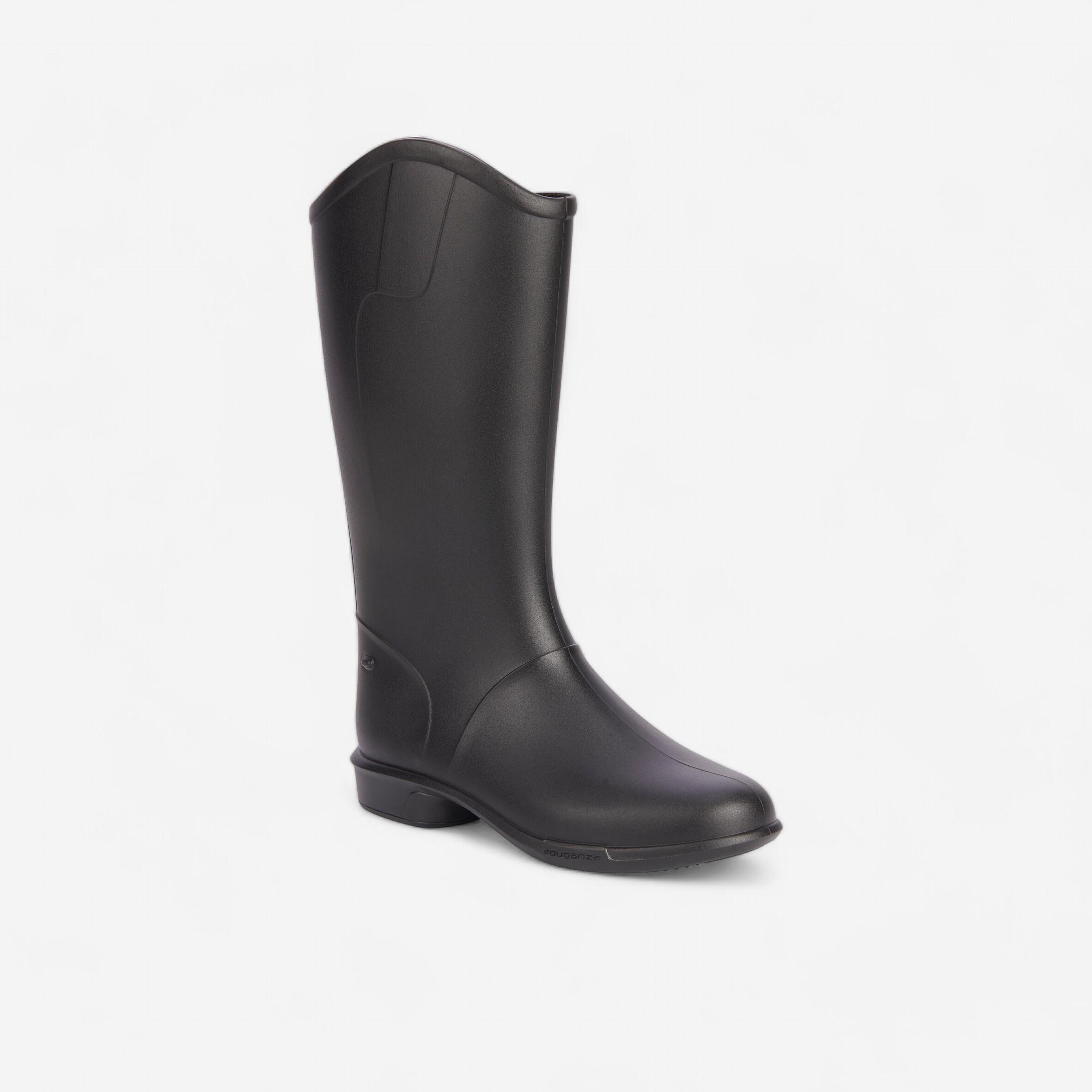 Kids' Horse Riding Boots - 100 Black