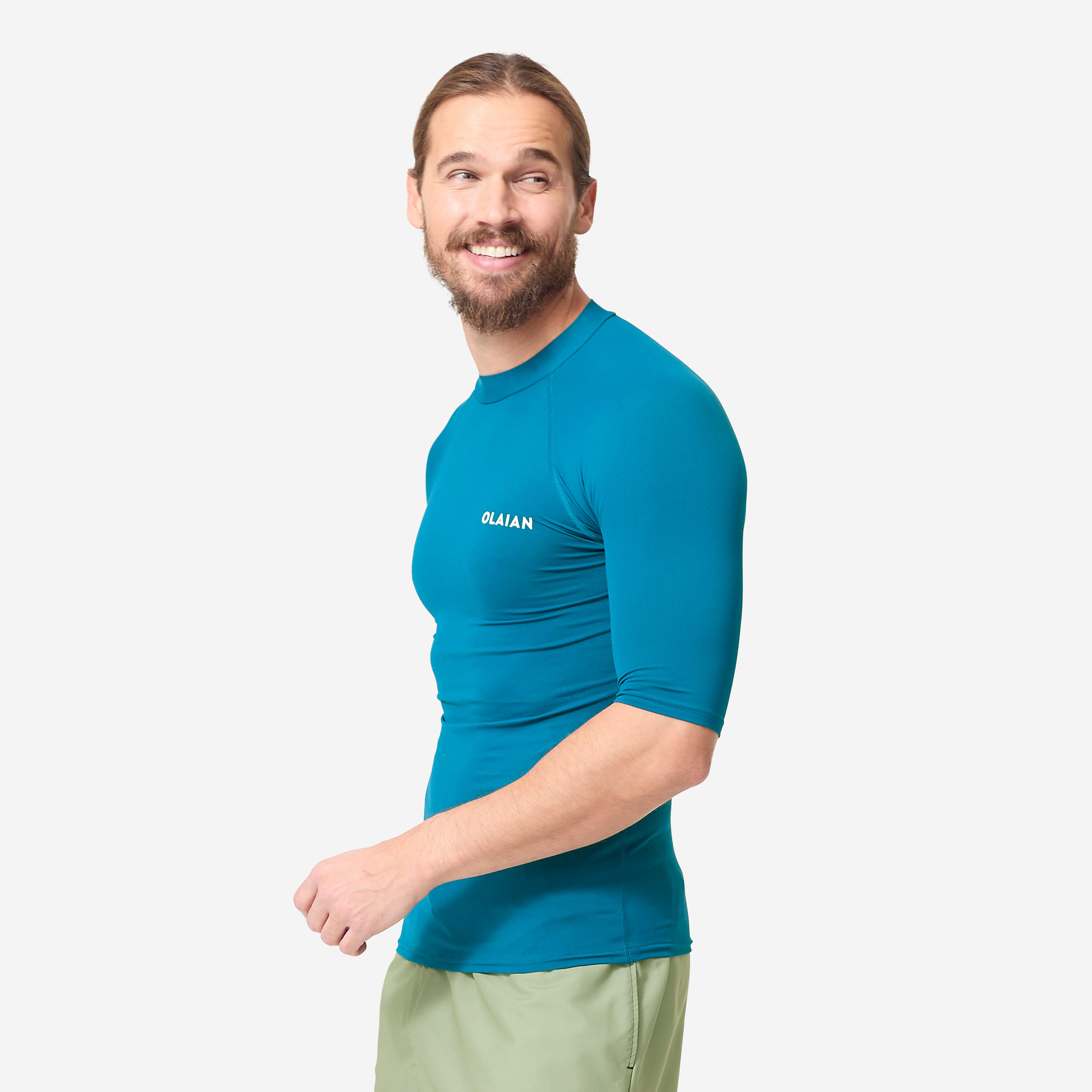 Men’s Short-Sleeved Surfing Rash Guard, 100