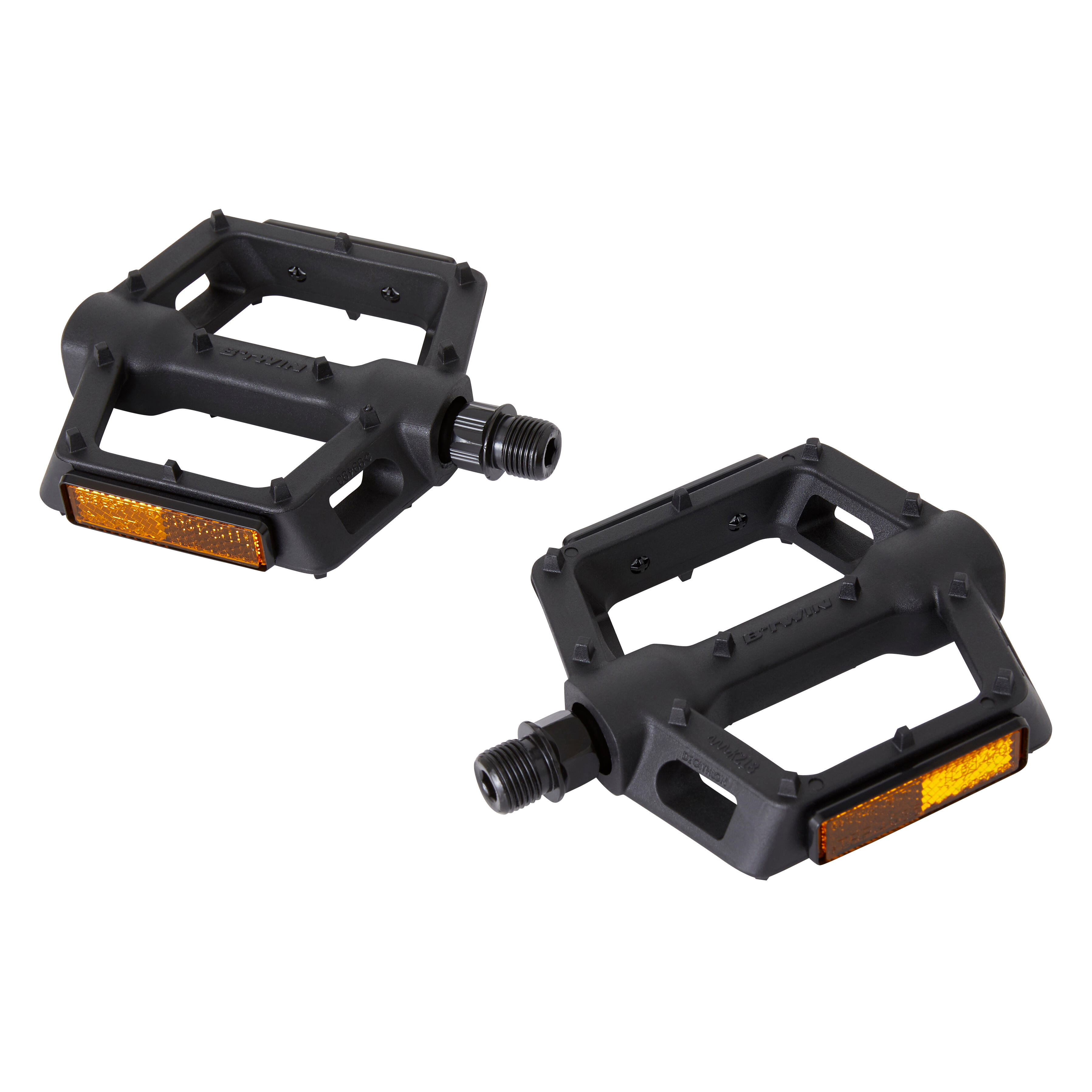Flat Mountain Bike Pedals - Grip 520 9/16 Black