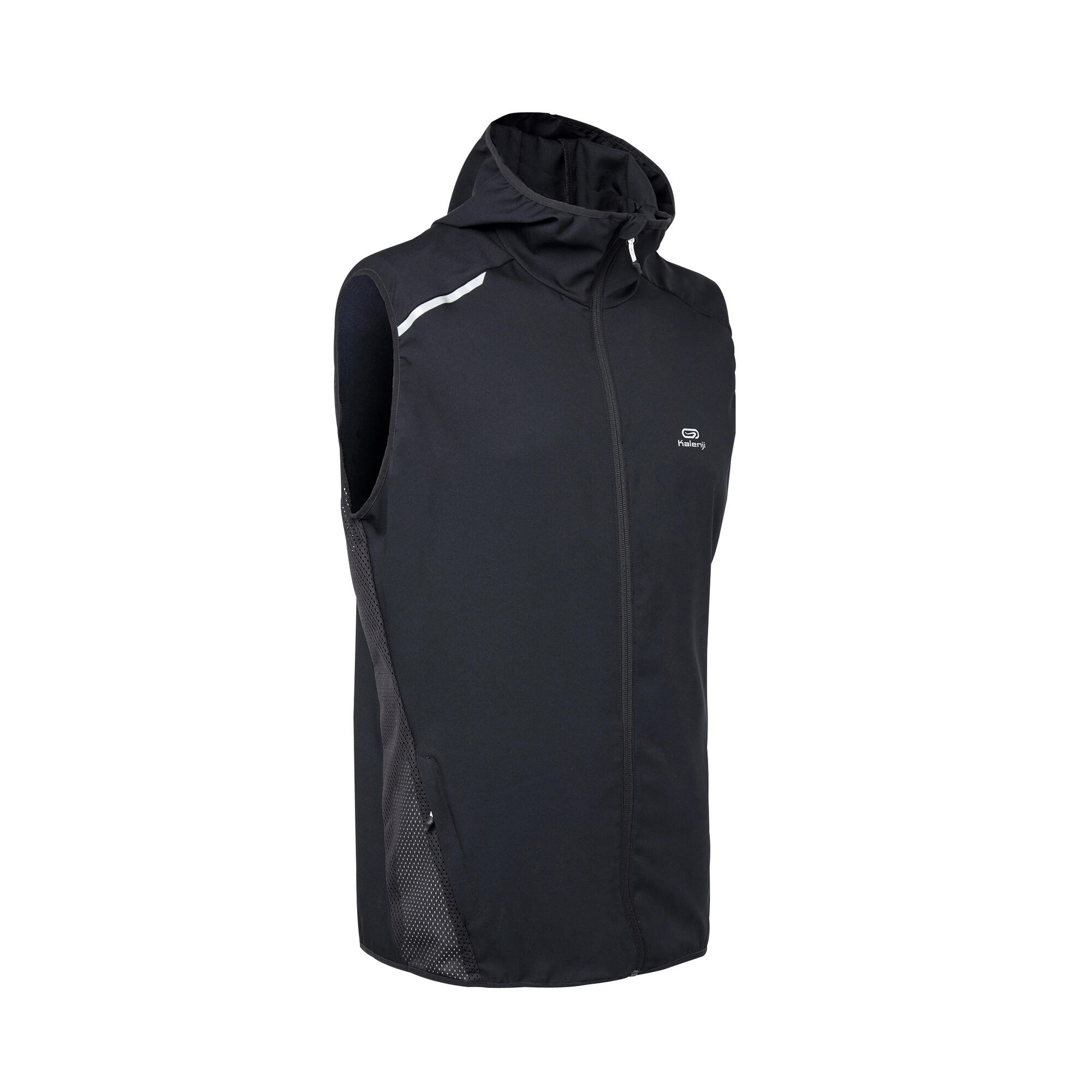 Men's Sleeveless Running Jacket - Run Wind Black