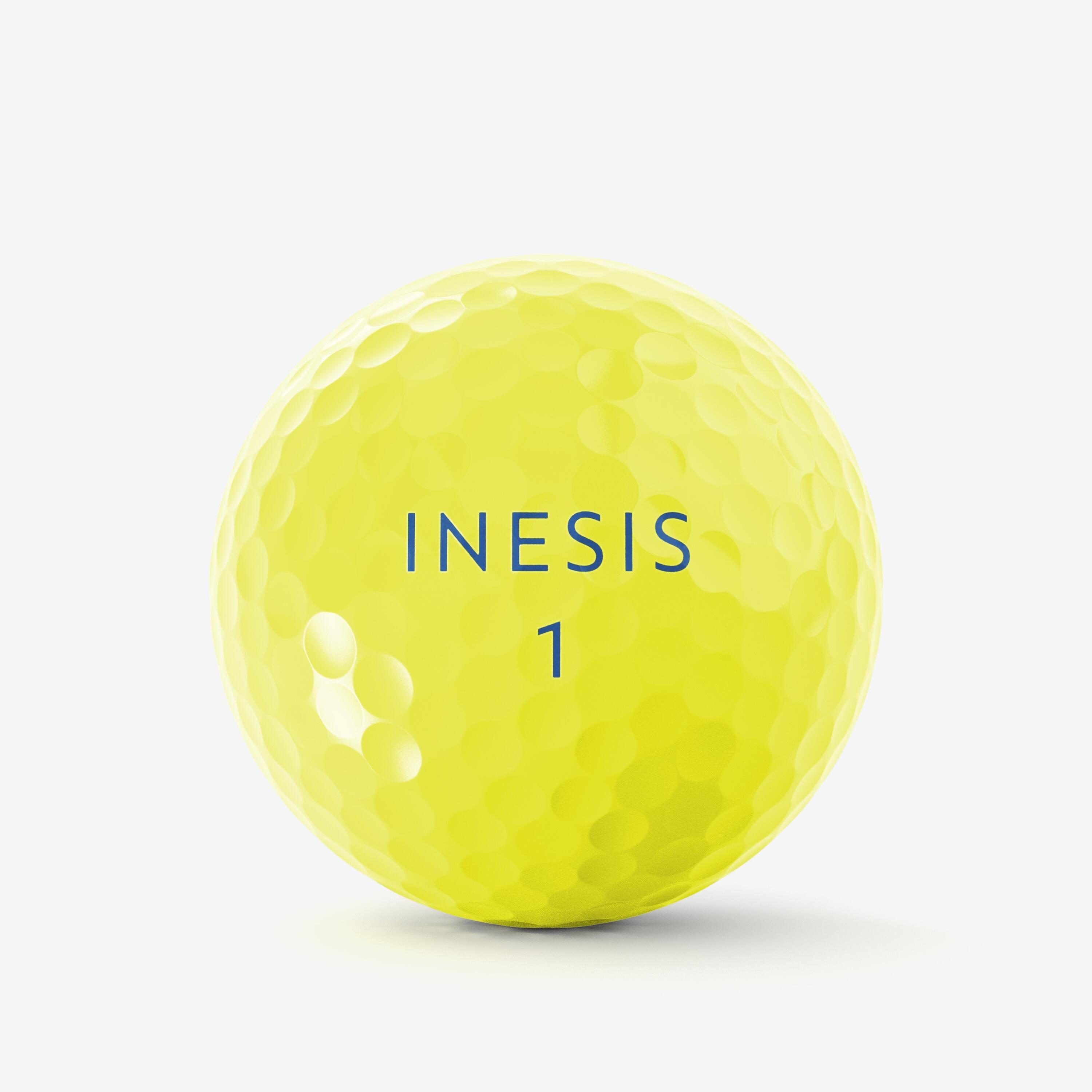 Golf BallsÂ x12 - Inesis Soft 500 Yellow