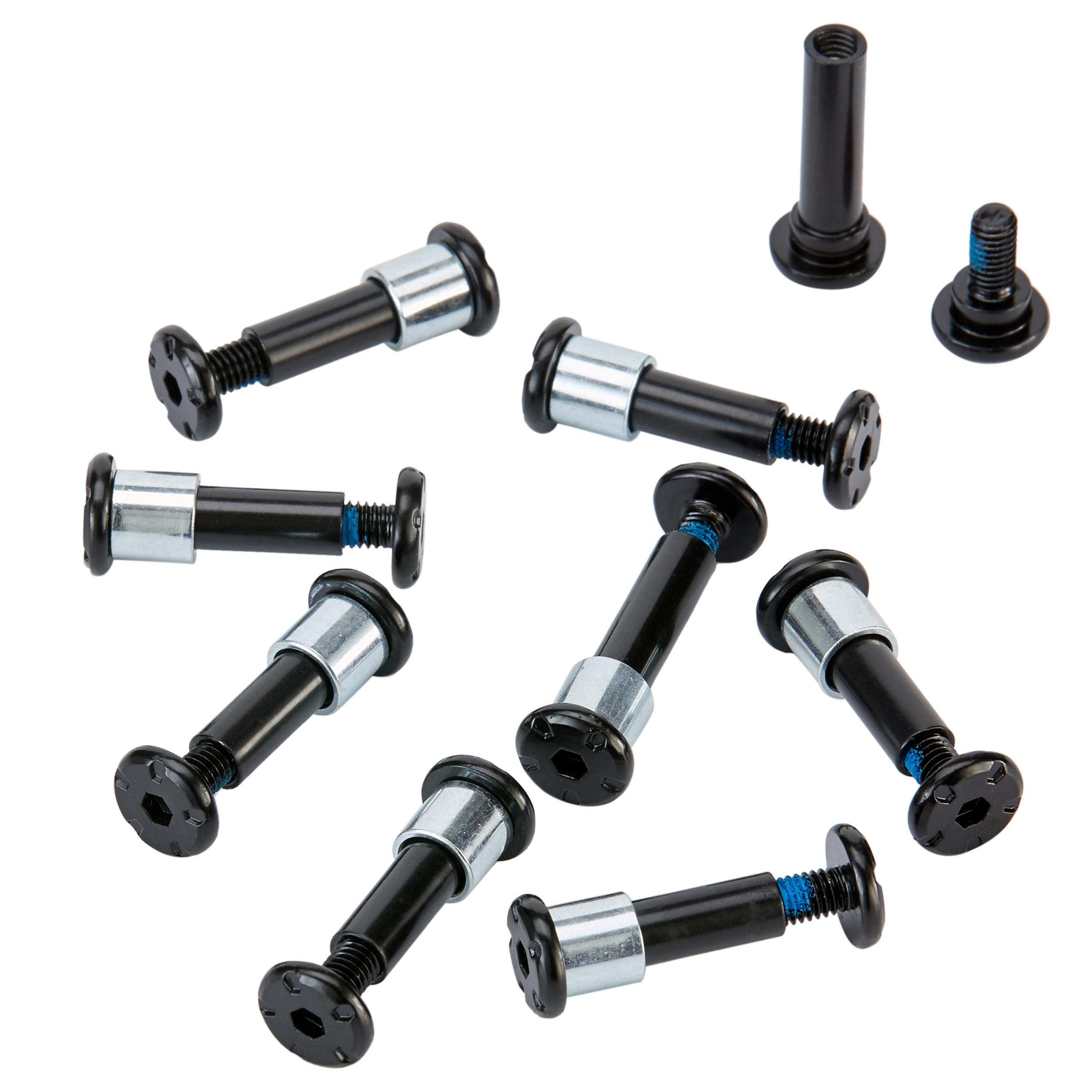 Inline Skating Screws Pack:8+1 Screws and 8 Spacers - Aluminum Frame 8 mm Axles