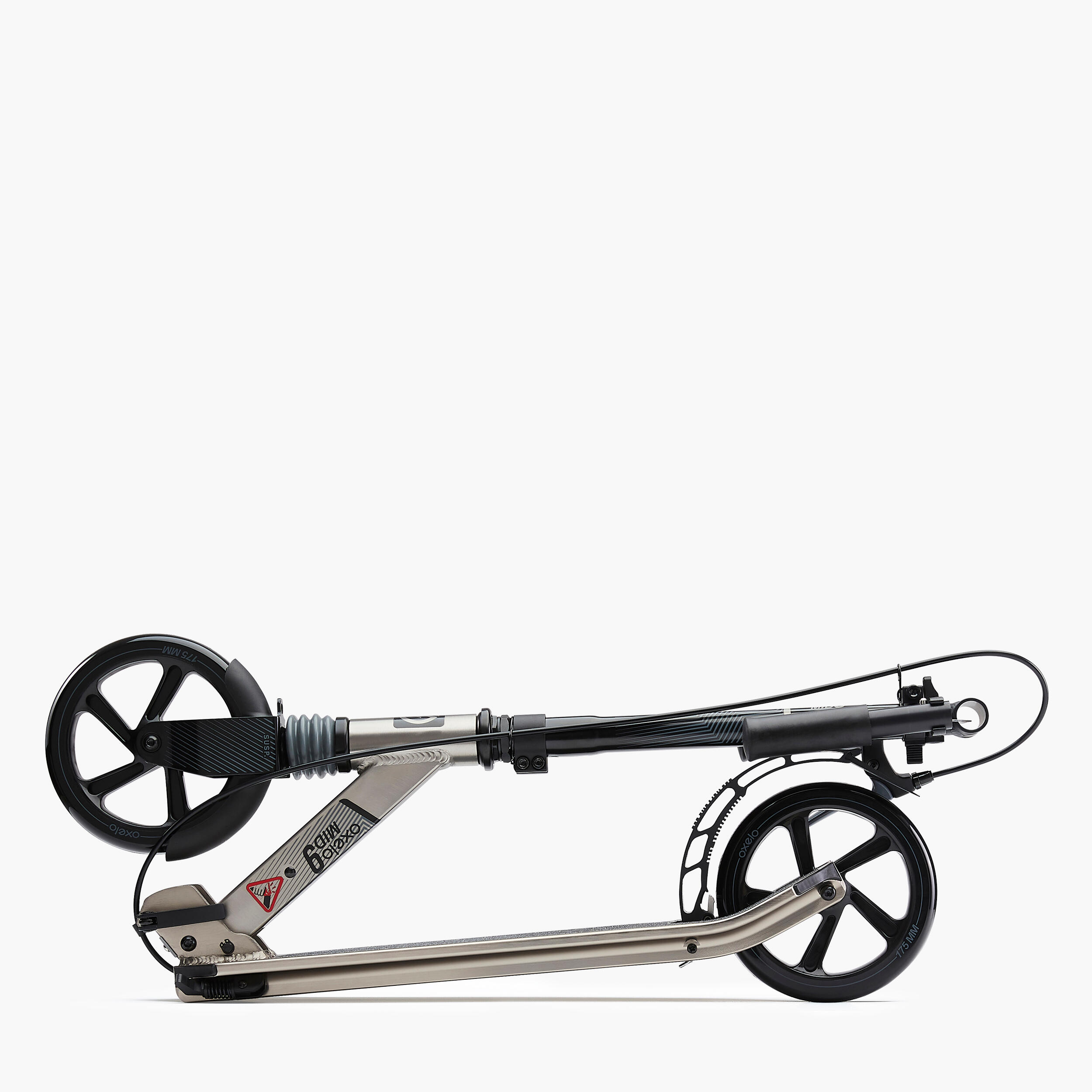 Kids' Kick Scooter - MID 9 Grey/Back