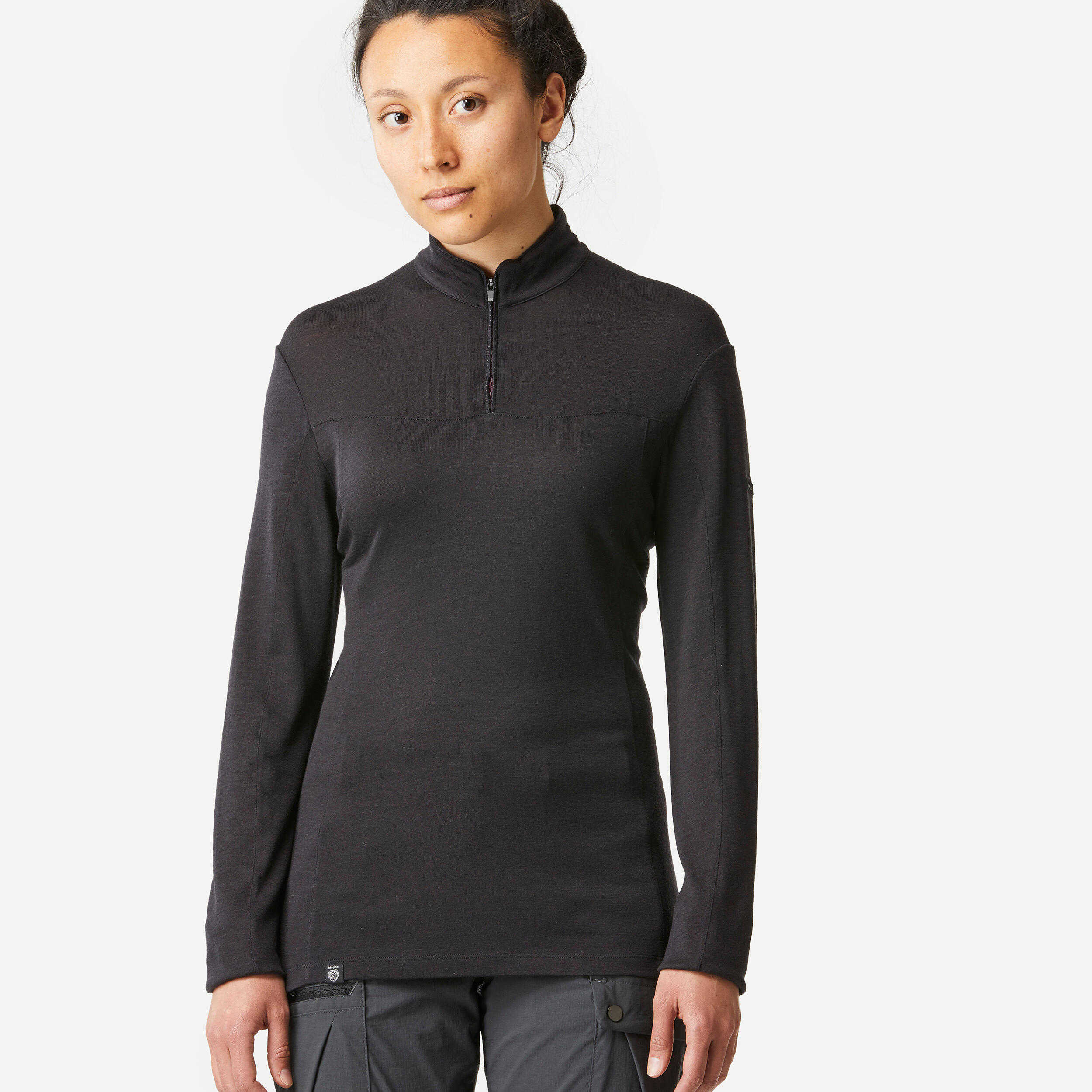 Women's Merino Long-Sleeved Half-Zip T-Shirt â MT 500