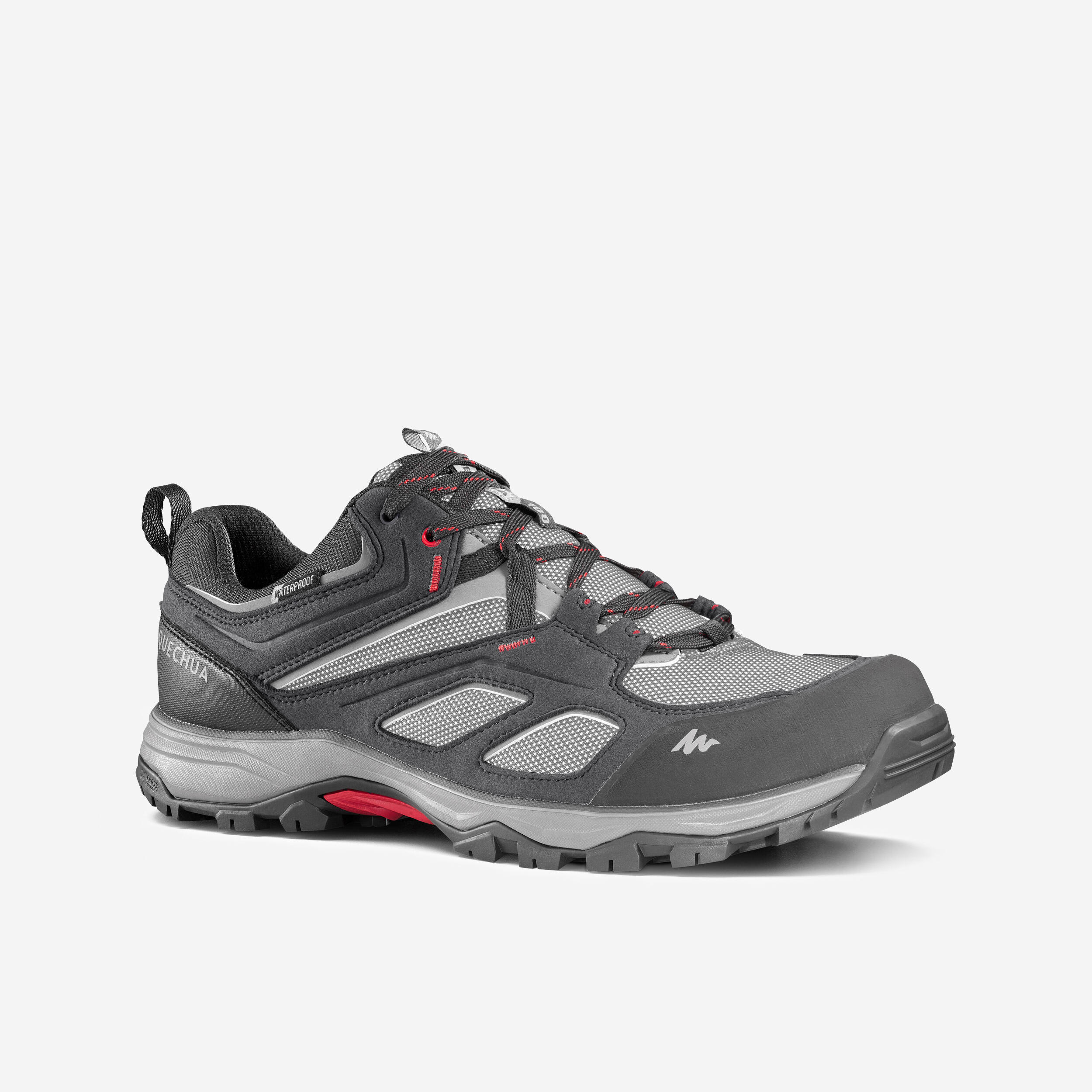 Men's Waterproof Hiking Shoes - MH 100 Grey