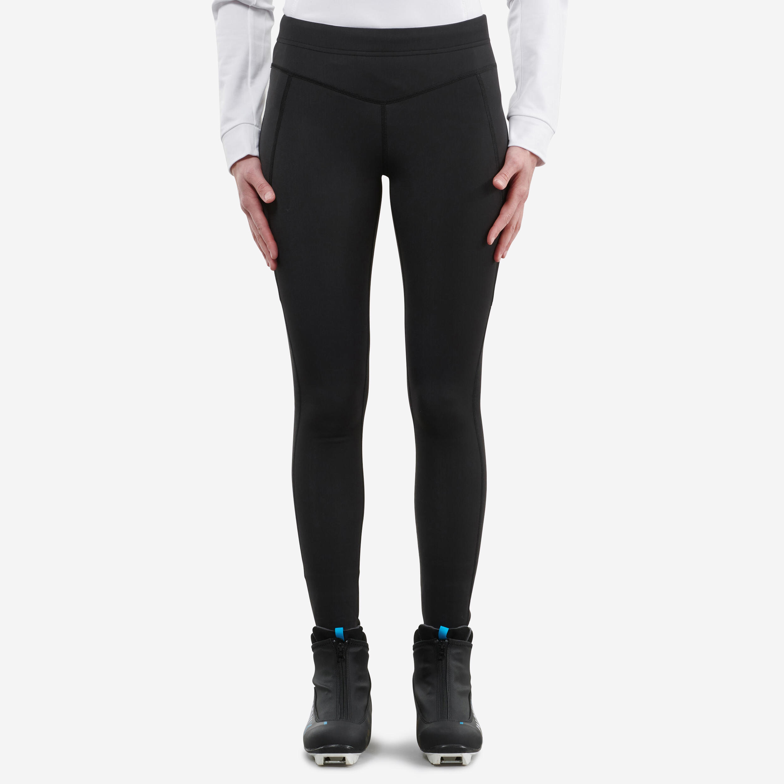 Women's Warm Cross-Country Skiing Tights â XC S 100 Black