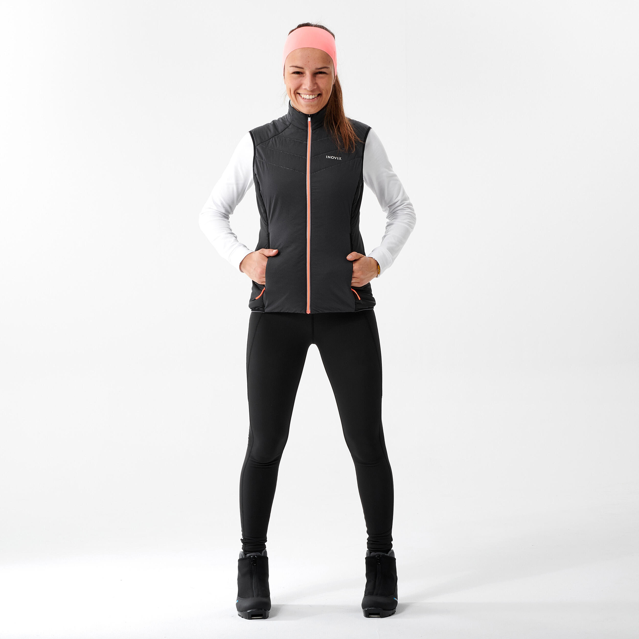 Women's Warm Cross-Country Skiing Tights â XC S 100 Black