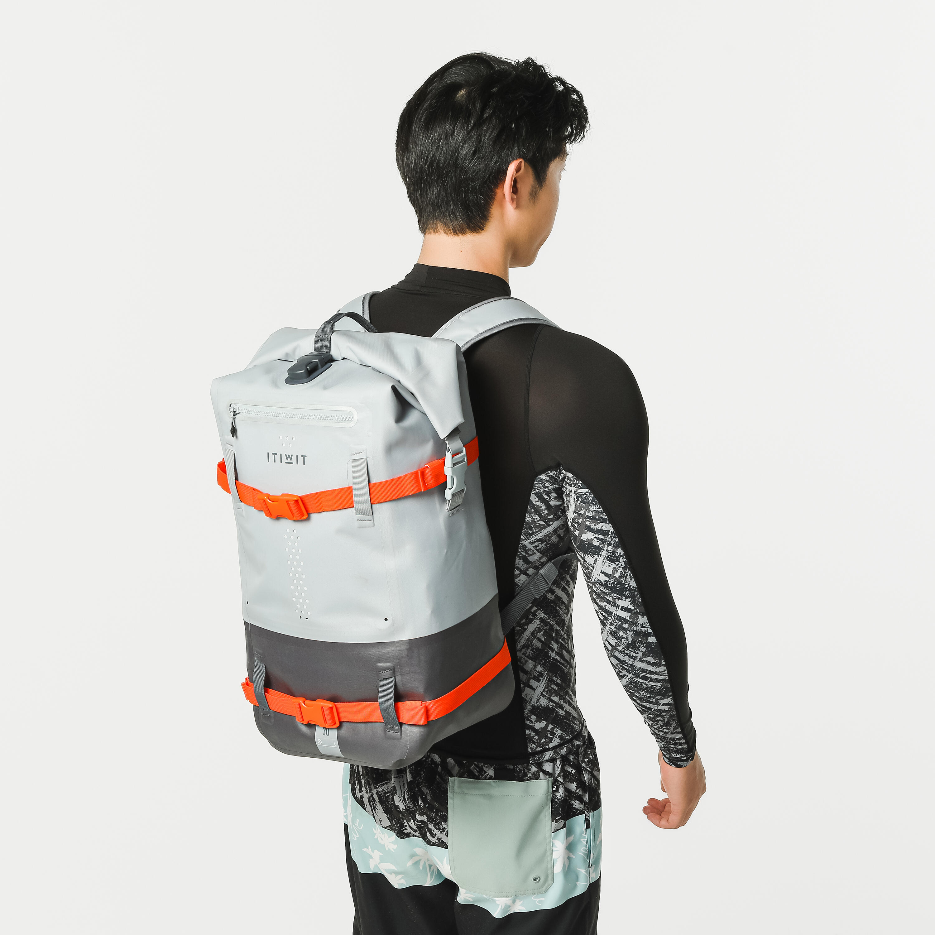 30 L Waterproof Backpack - Grey
