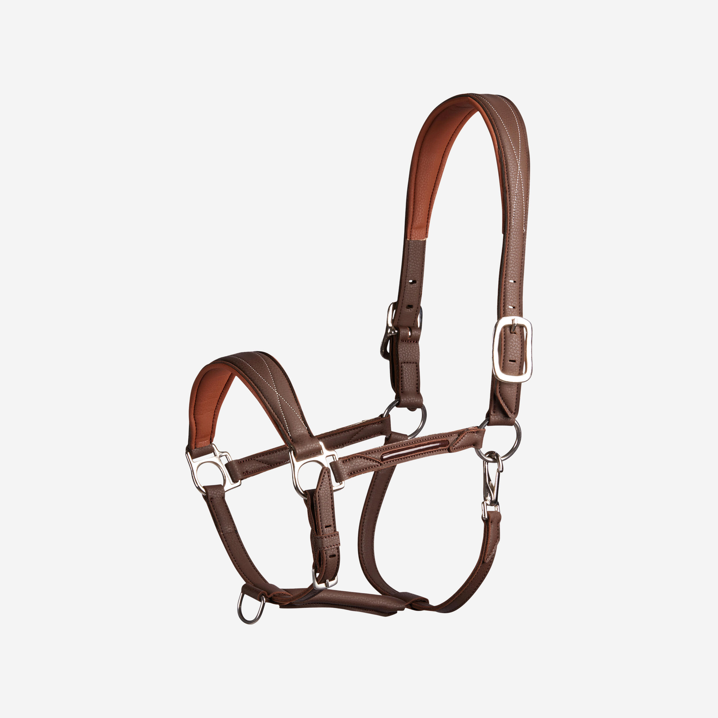 Horse & Pony Riding Synthetic Leather Halter - 500 Brown