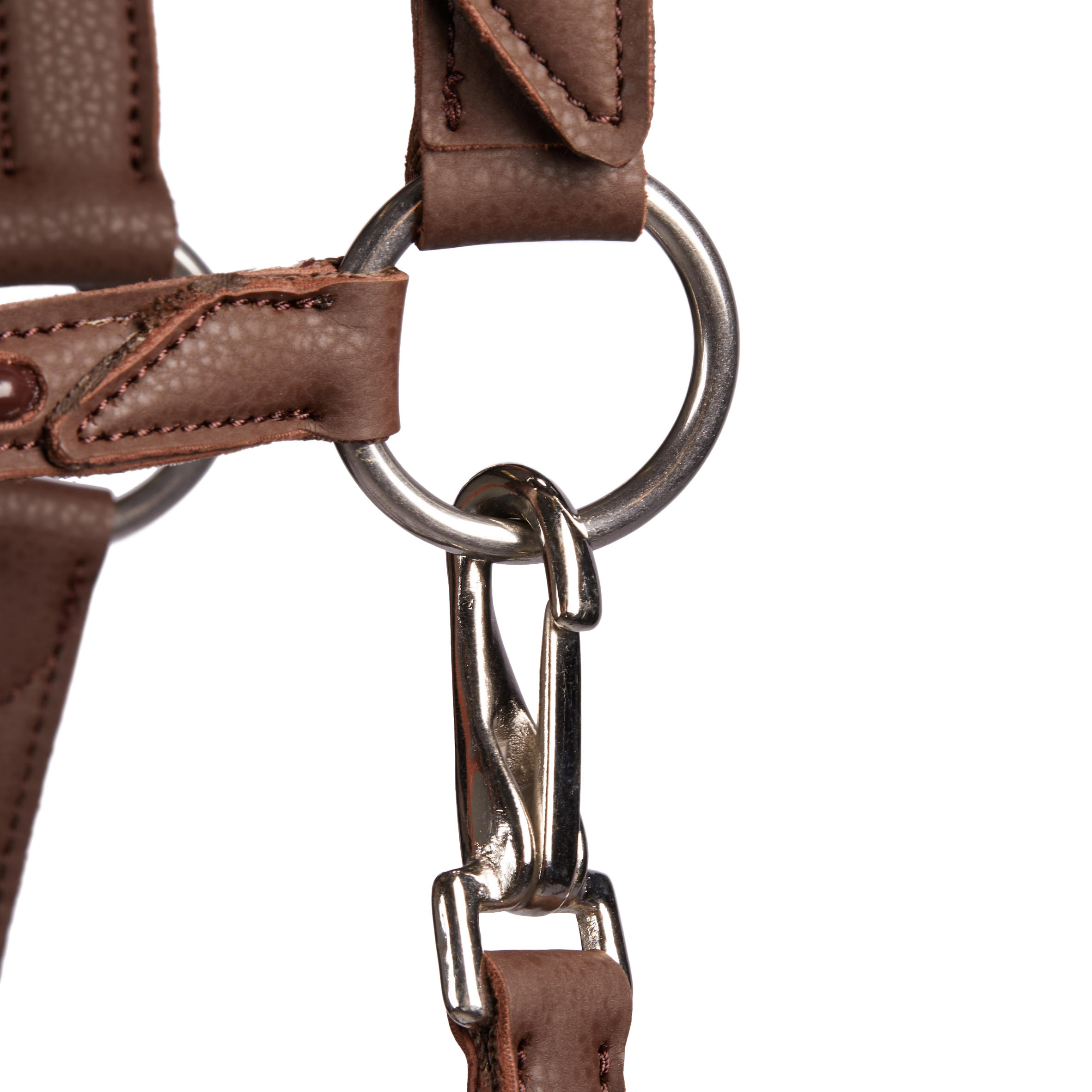 Horse & Pony Riding Synthetic Leather Halter - 500 Brown