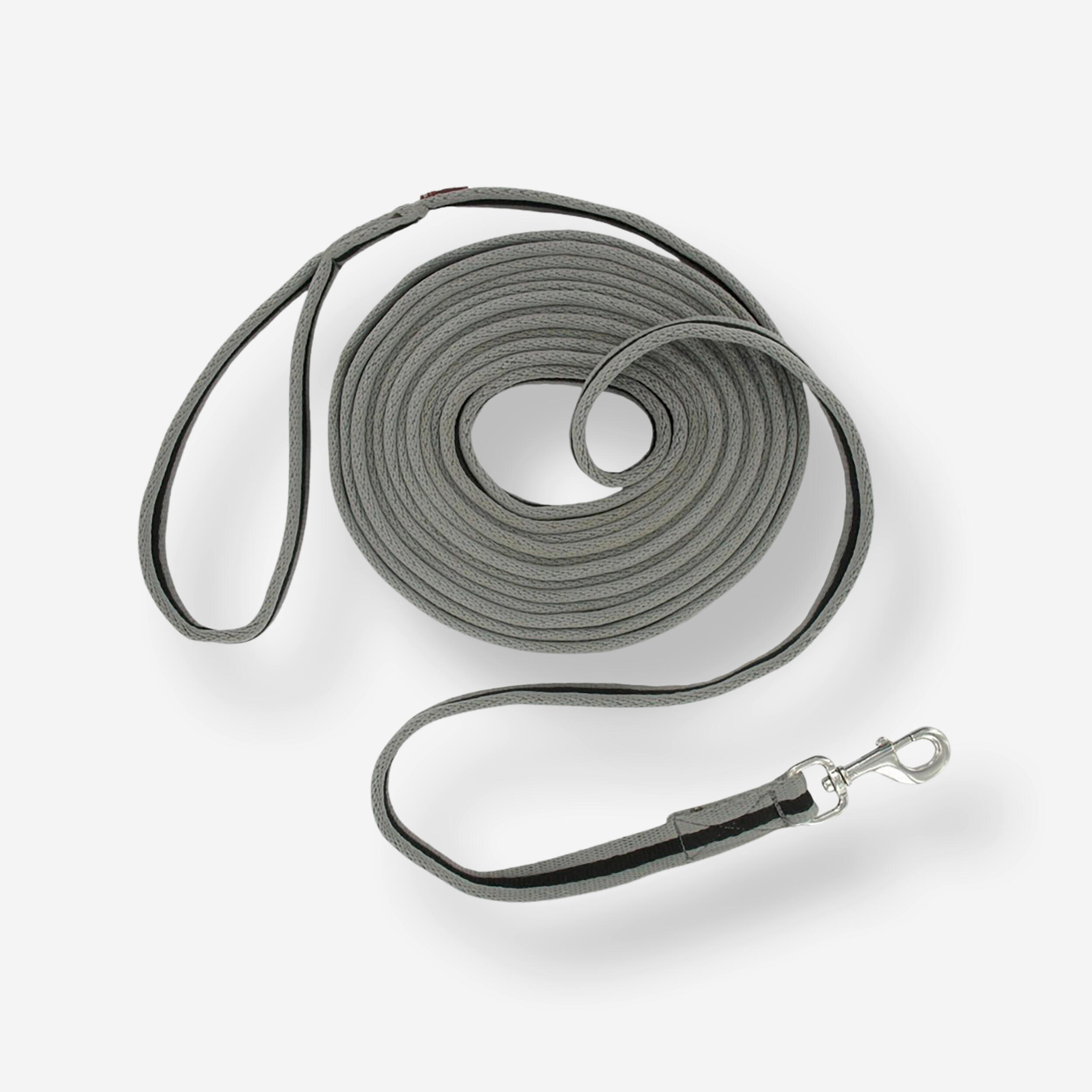 Horse Riding Soft Leadrope for Horse and Pony - Grey/Black