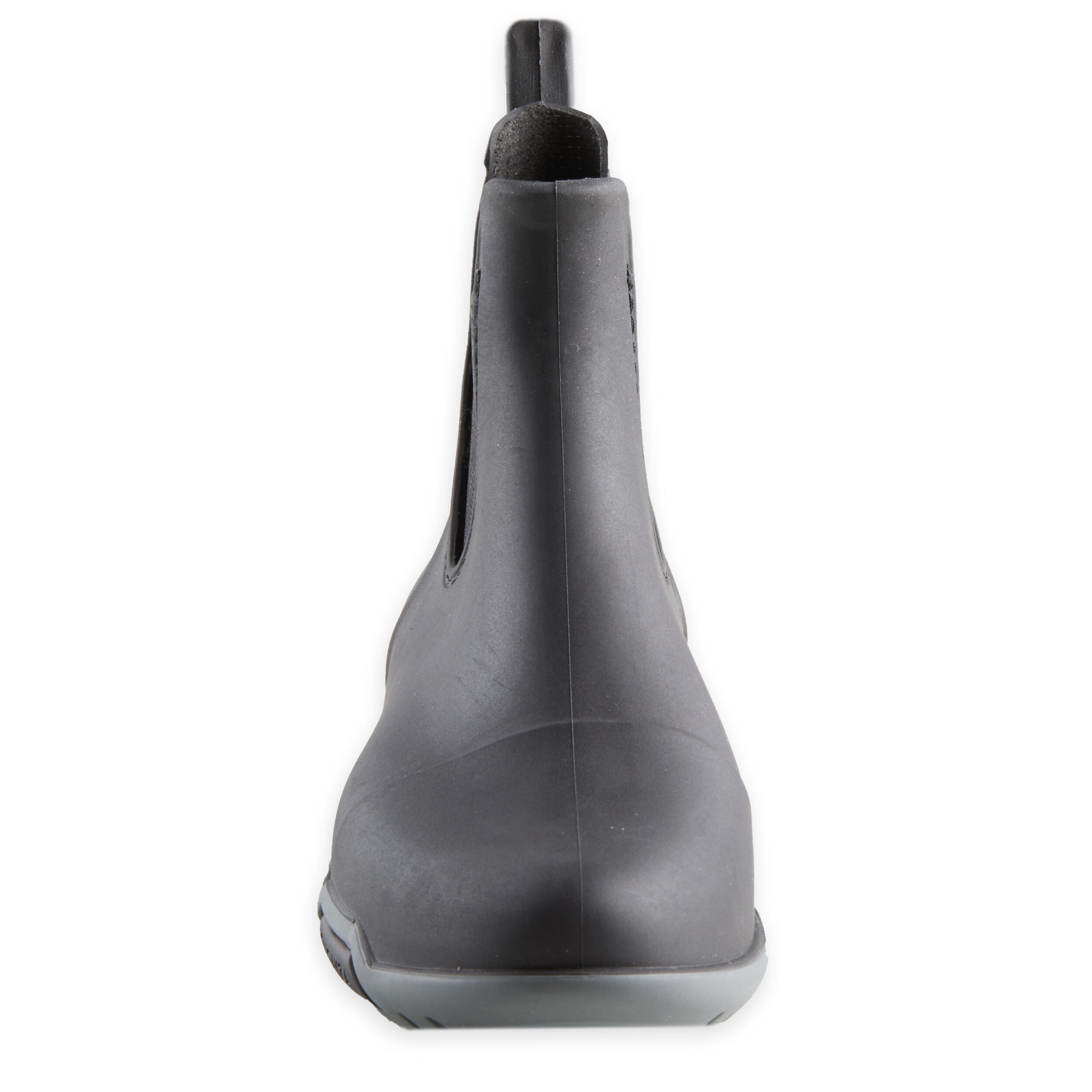 Kids' Horse Riding Boots - 100 Black/Grey
