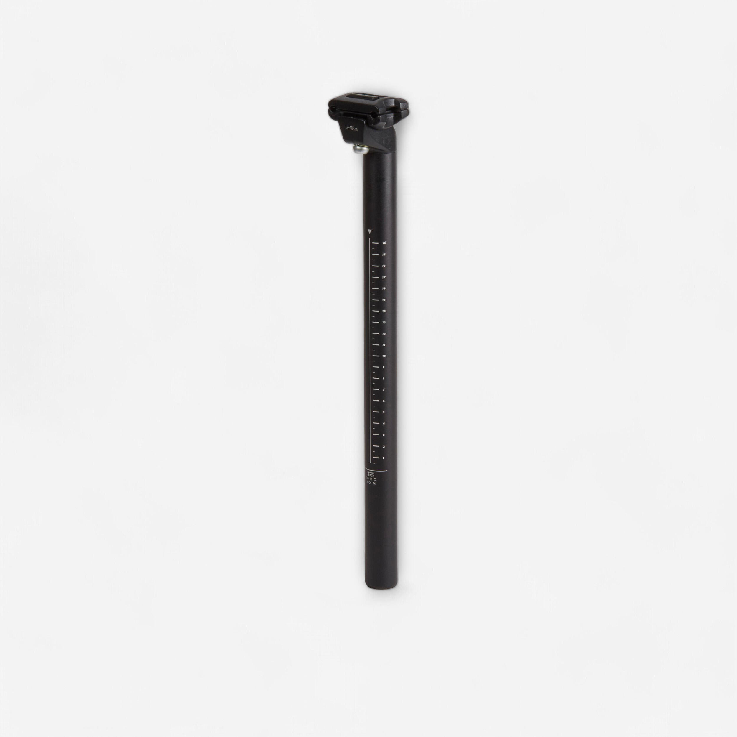 29.8 mm 350 mm Aluminum Seat Post + Clamp - Black