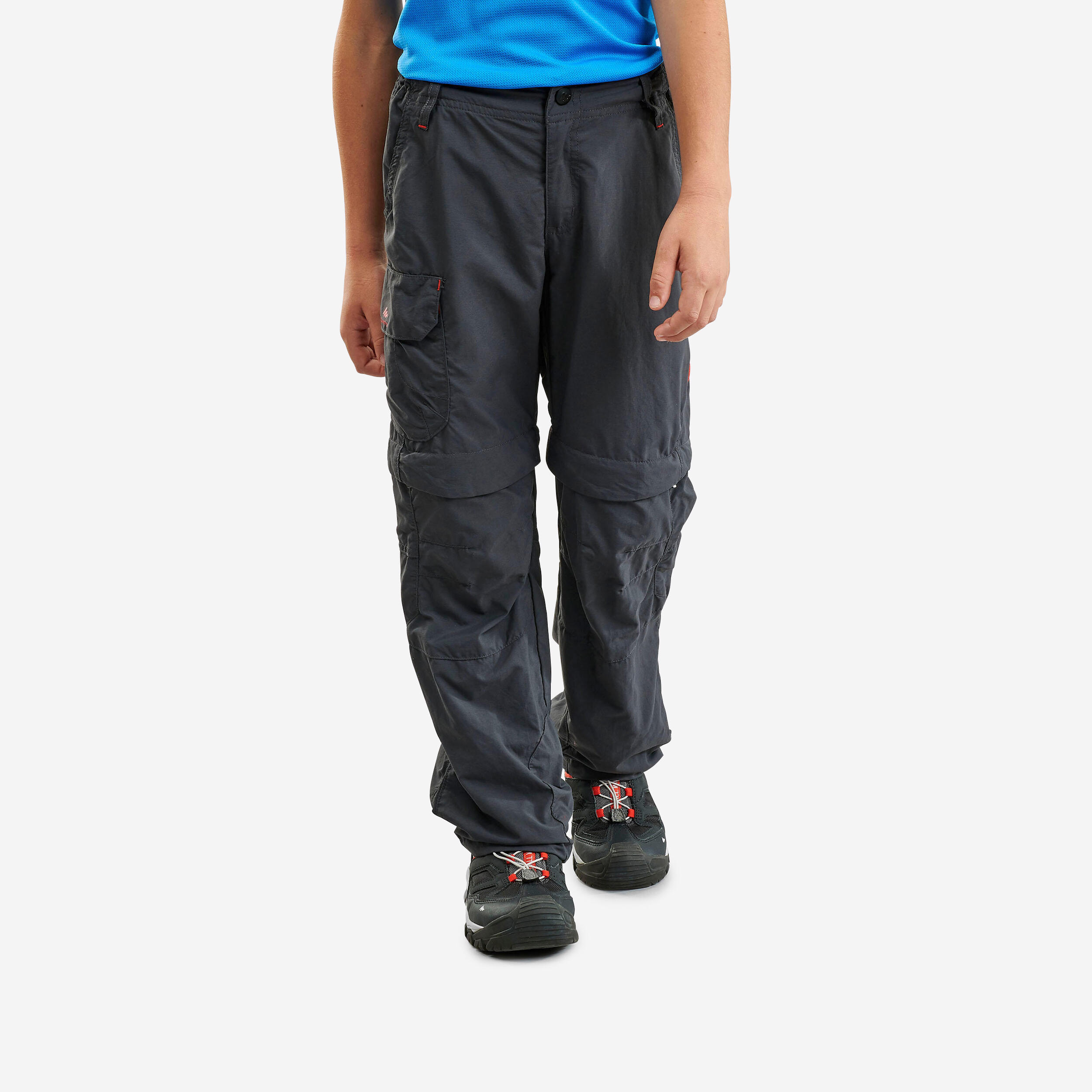 Kidsâ Hiking Convertible Pants â MH 500 Black